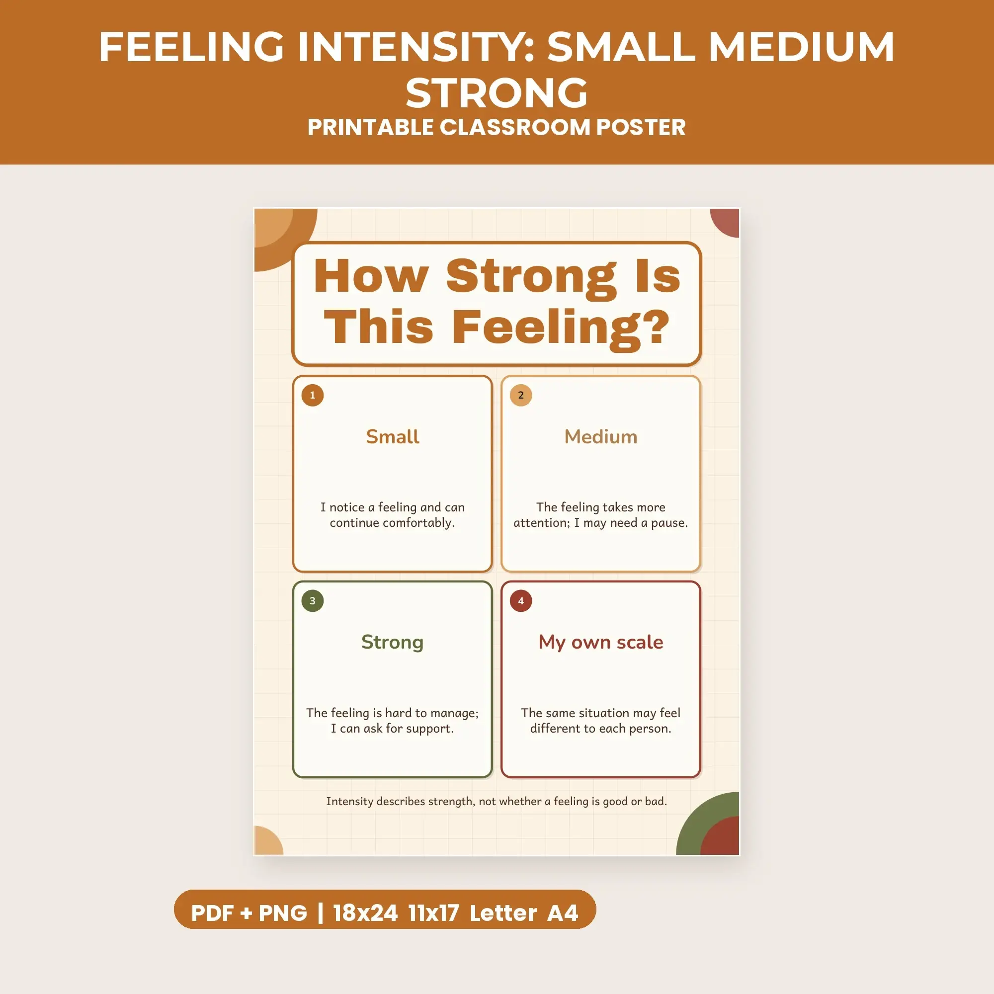 Feeling Intensity: Small Medium Strong - Autumn Harvest preview