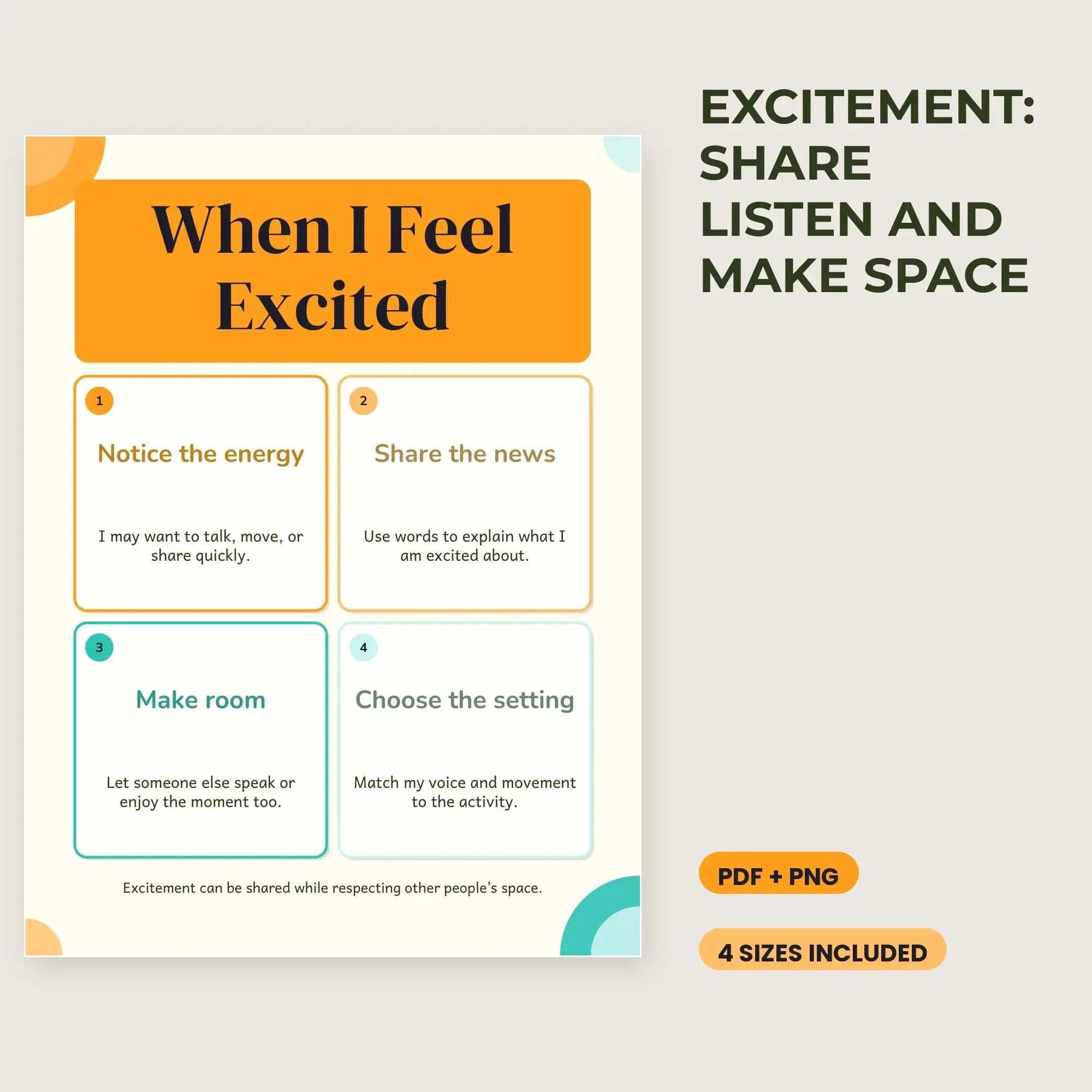 Excitement: Share Listen and Make Space - Citrus Pop preview