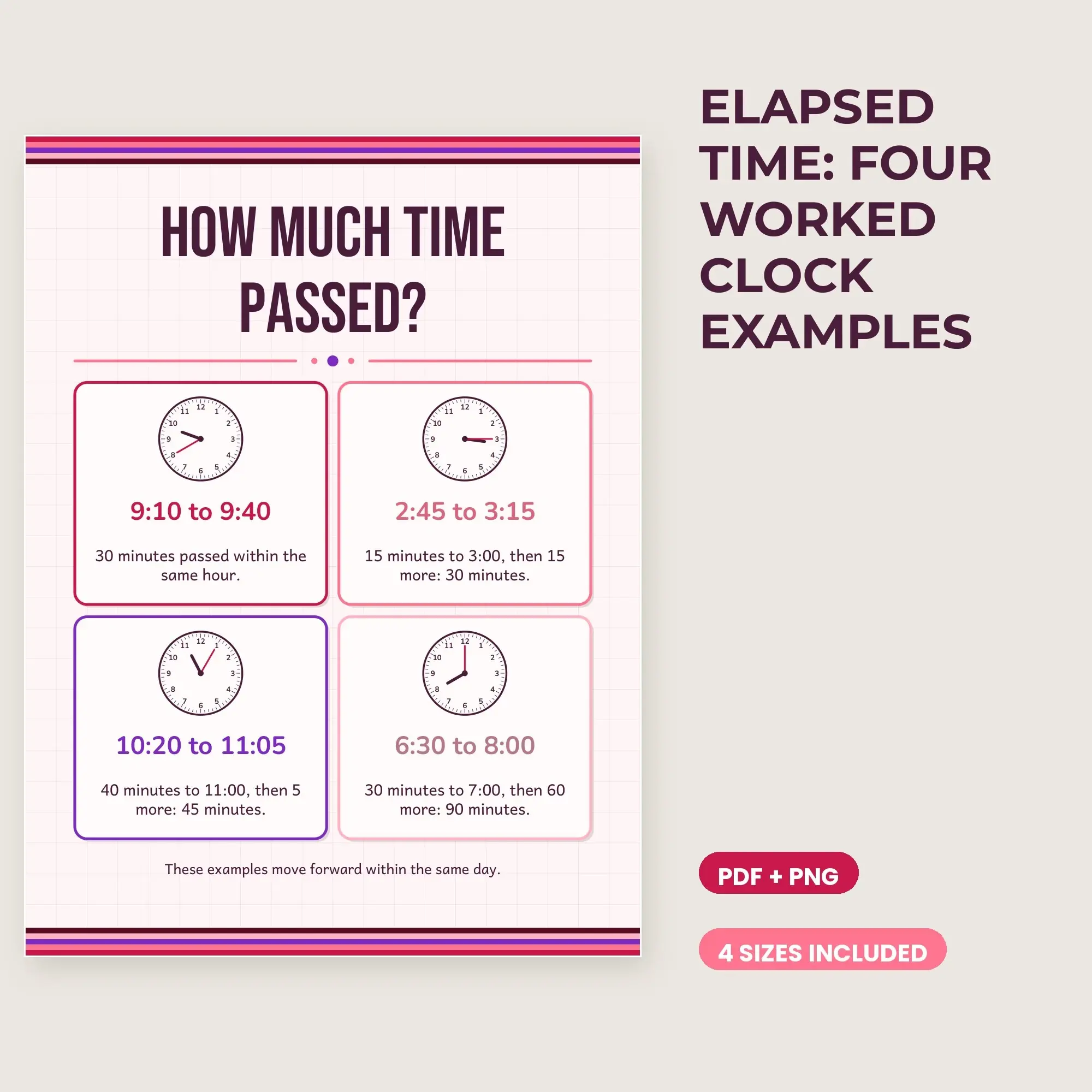 Elapsed Time: Four Worked Clock Examples - Berry Bright preview