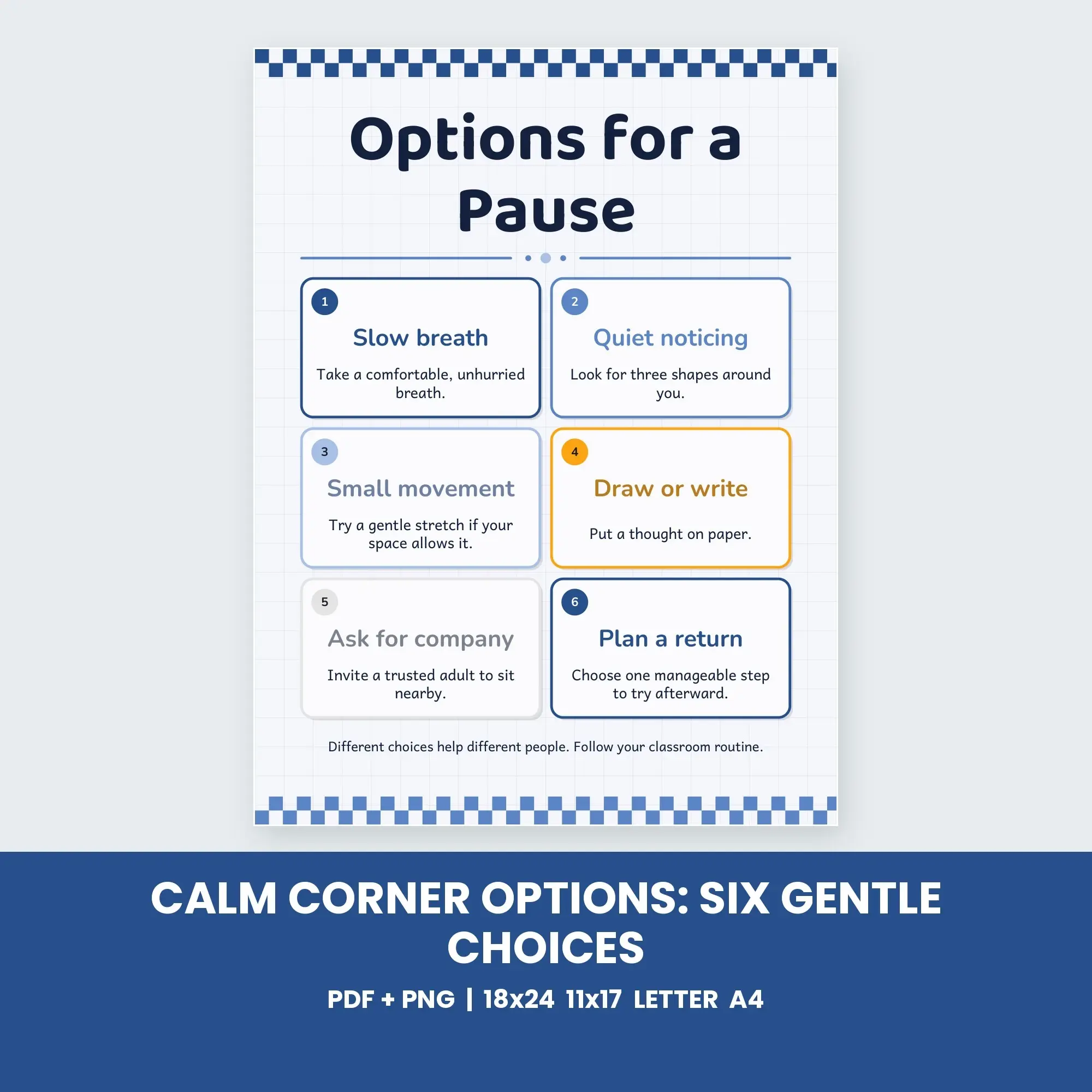Calm Corner Options: Six Gentle Choices - Denim Day preview