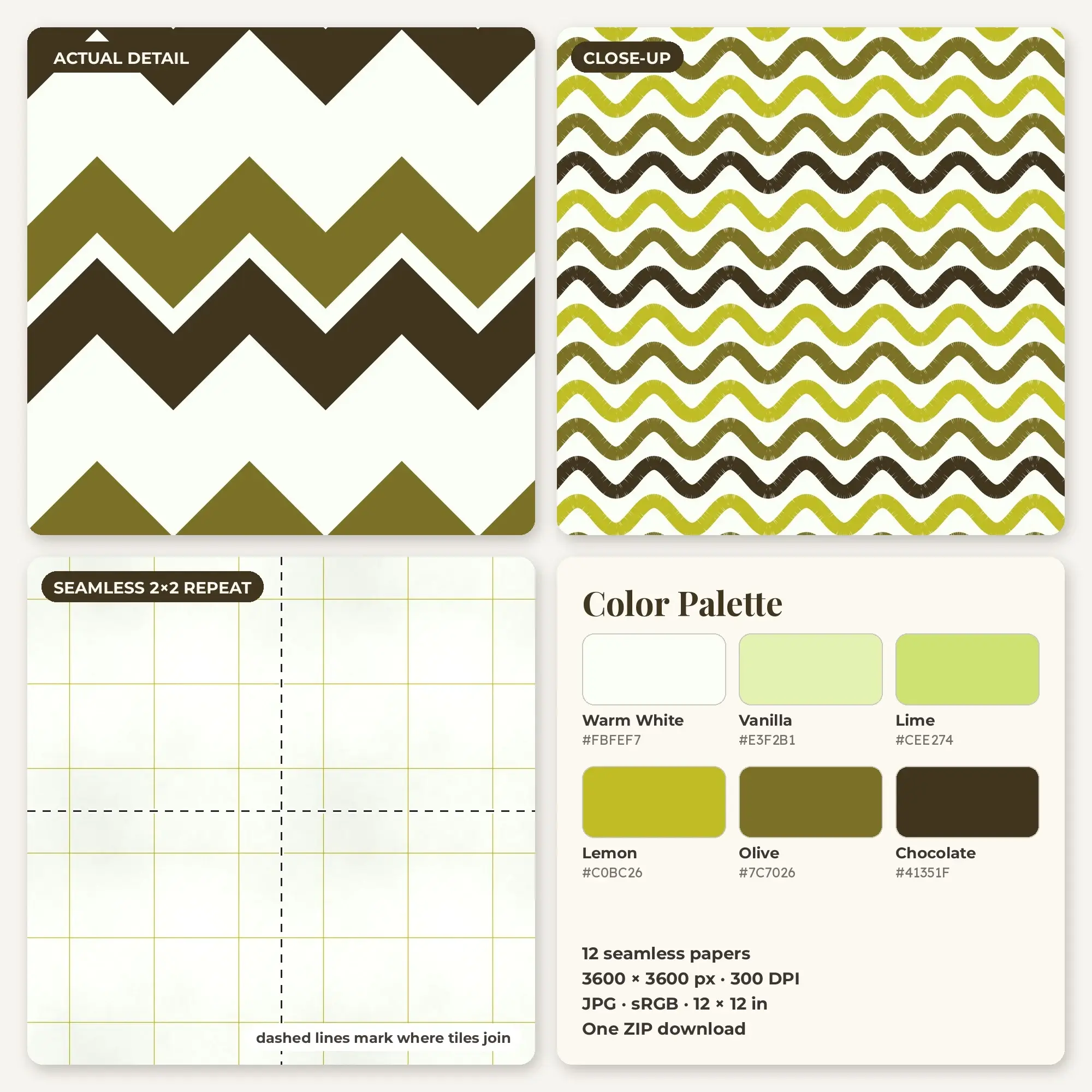 12 Lemon Ombre Blend Seamless Patterns – Digital Paper, preview 2 of 2
