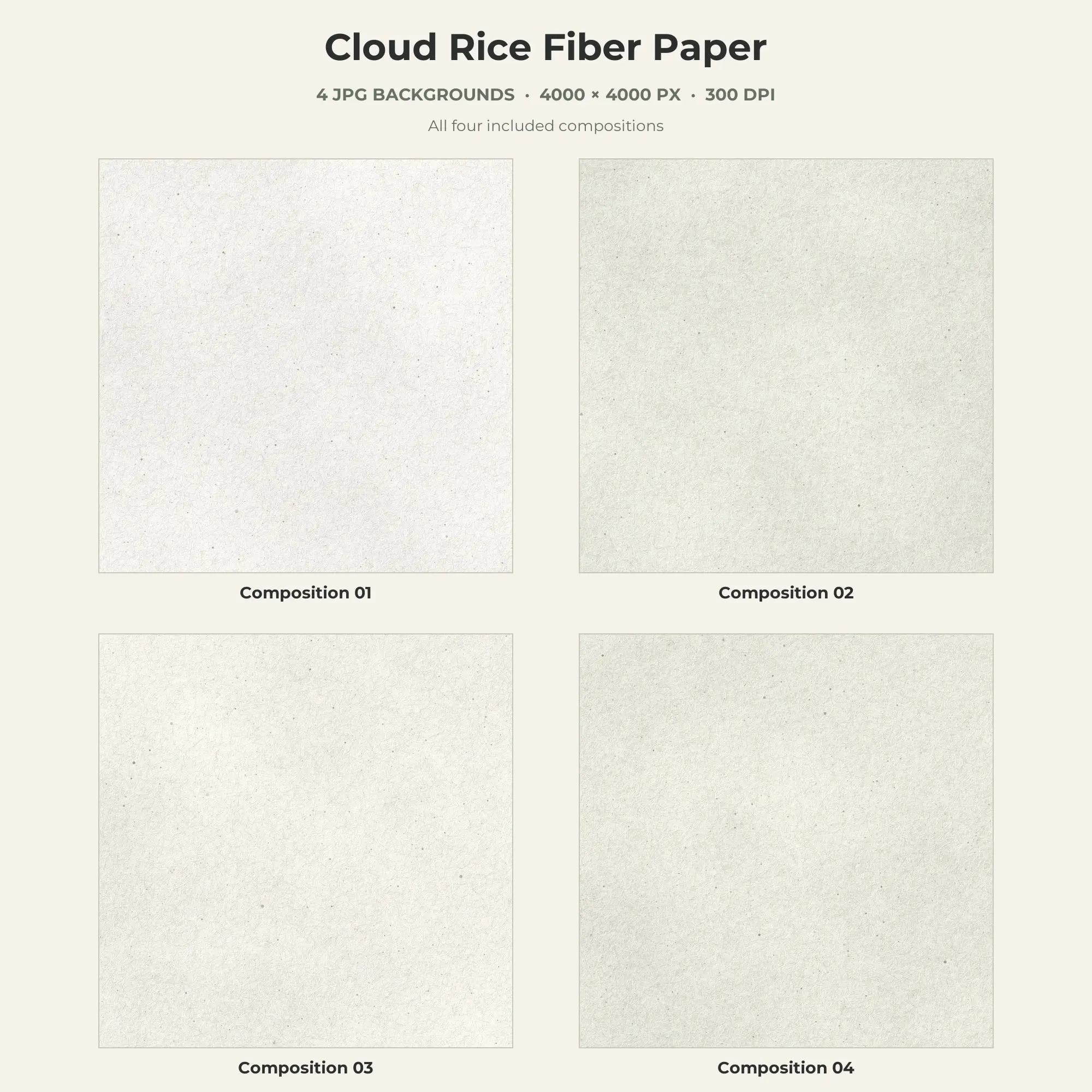 Cloud Rice Fiber Paper Texture Pack - 4 JPG preview
