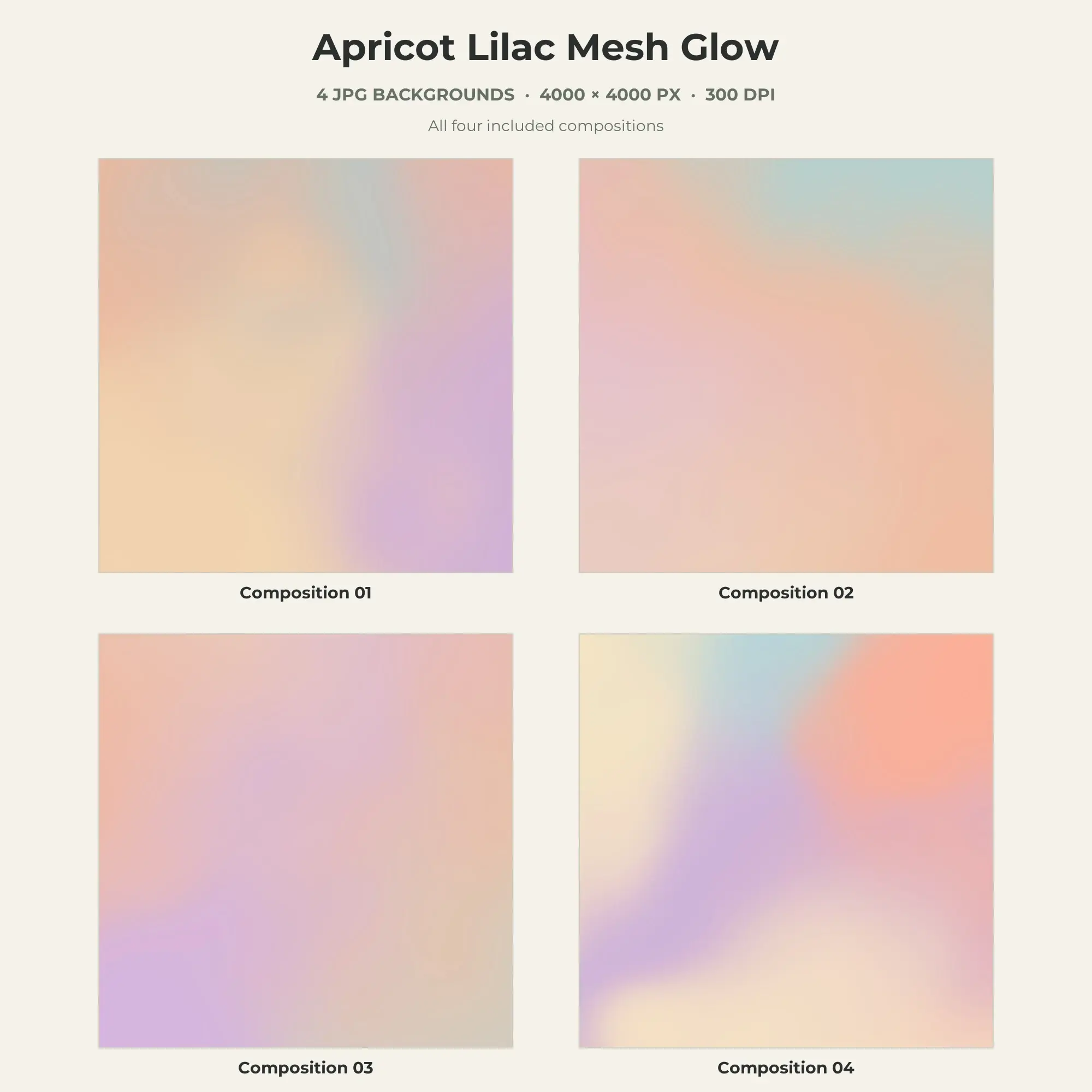 Apricot Lilac Mesh Glow Texture Pack - 4 JPG preview
