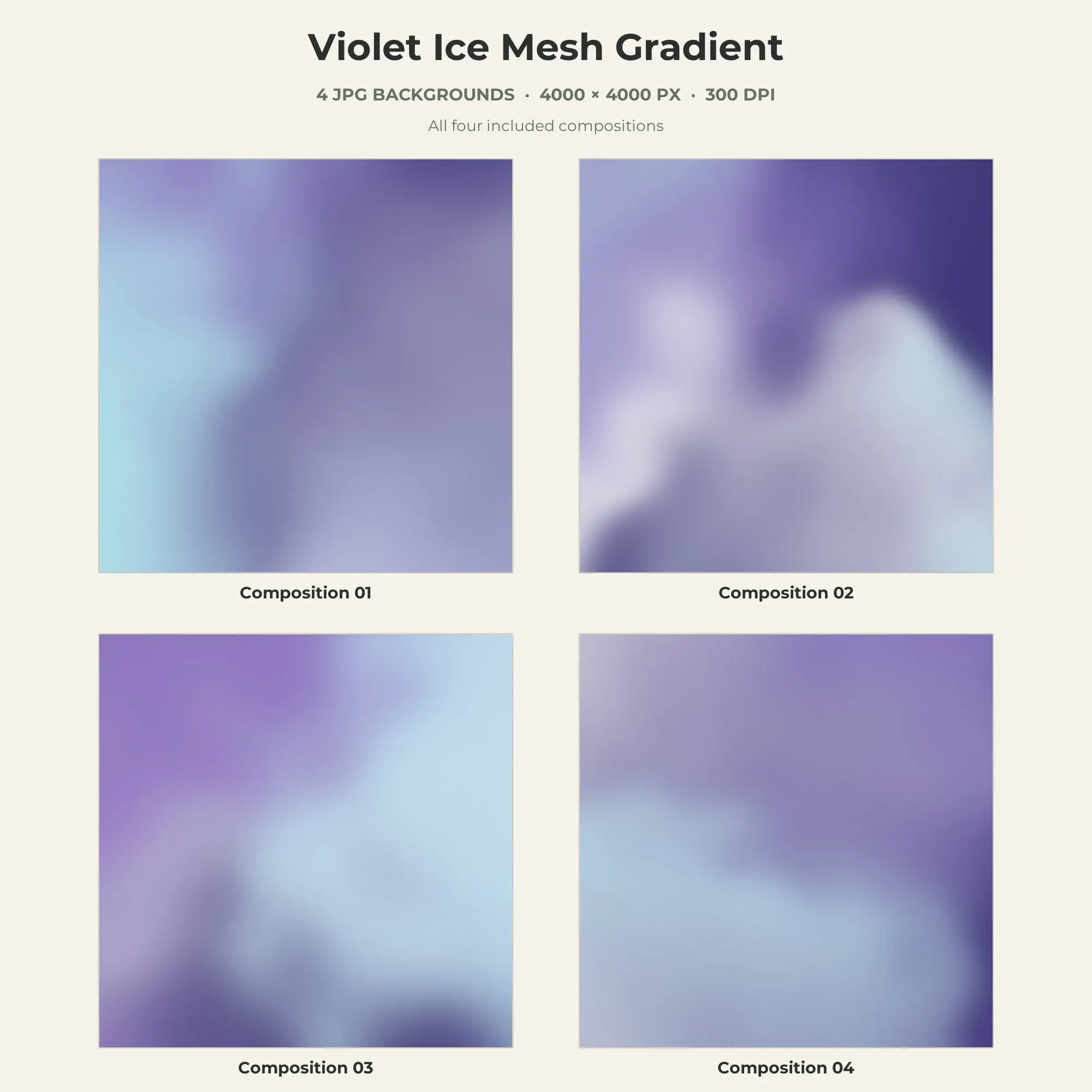 Violet Ice Mesh Gradient Texture Pack - 4 JPG preview