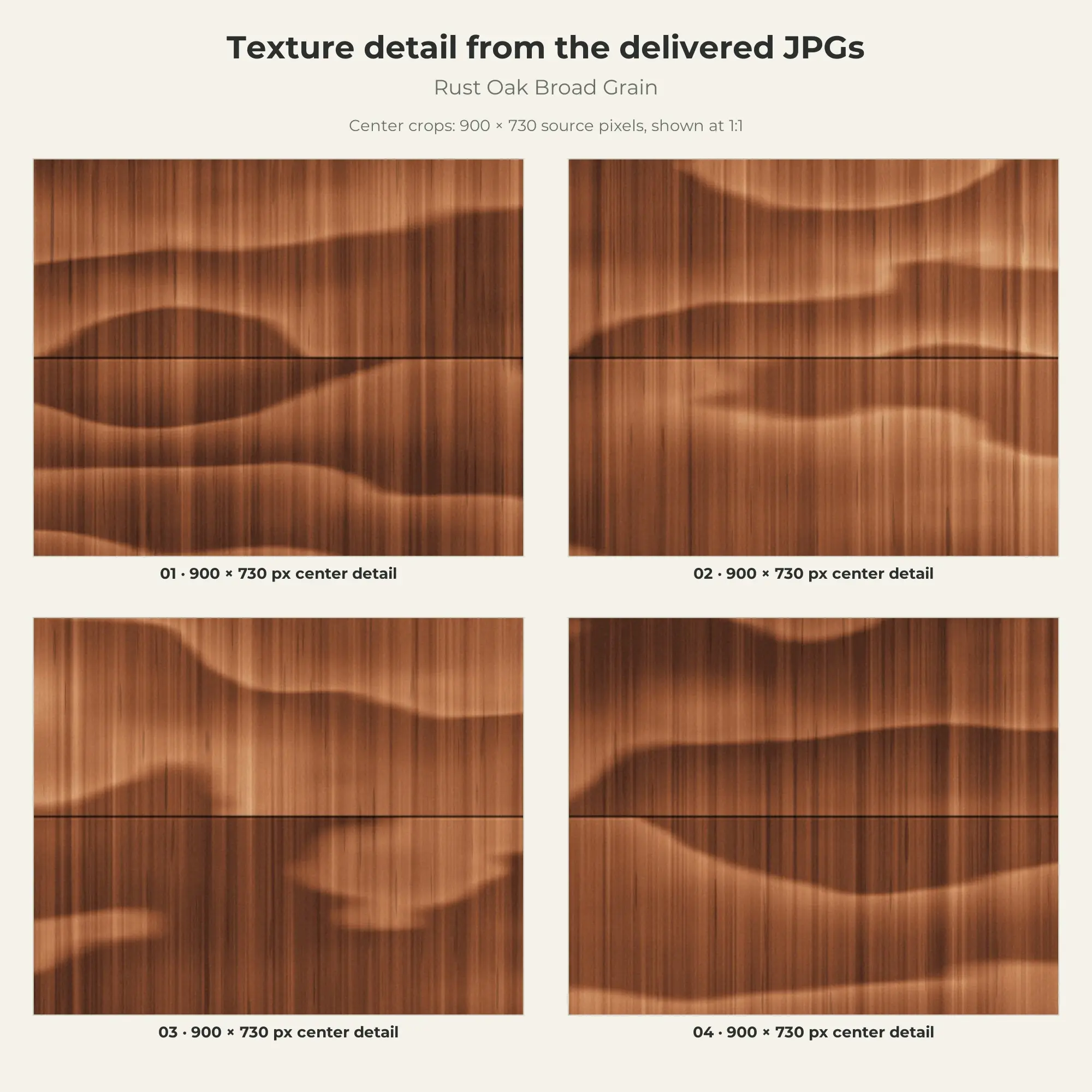 Rust Oak Broad Grain Texture Pack - 4 JPG, preview 2 of 2