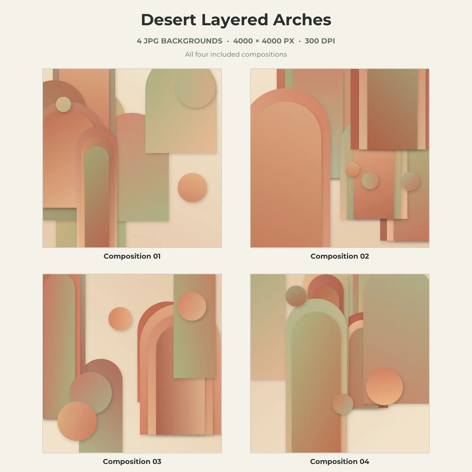 Desert Layered Arches Texture Pack - 4 JPG preview
