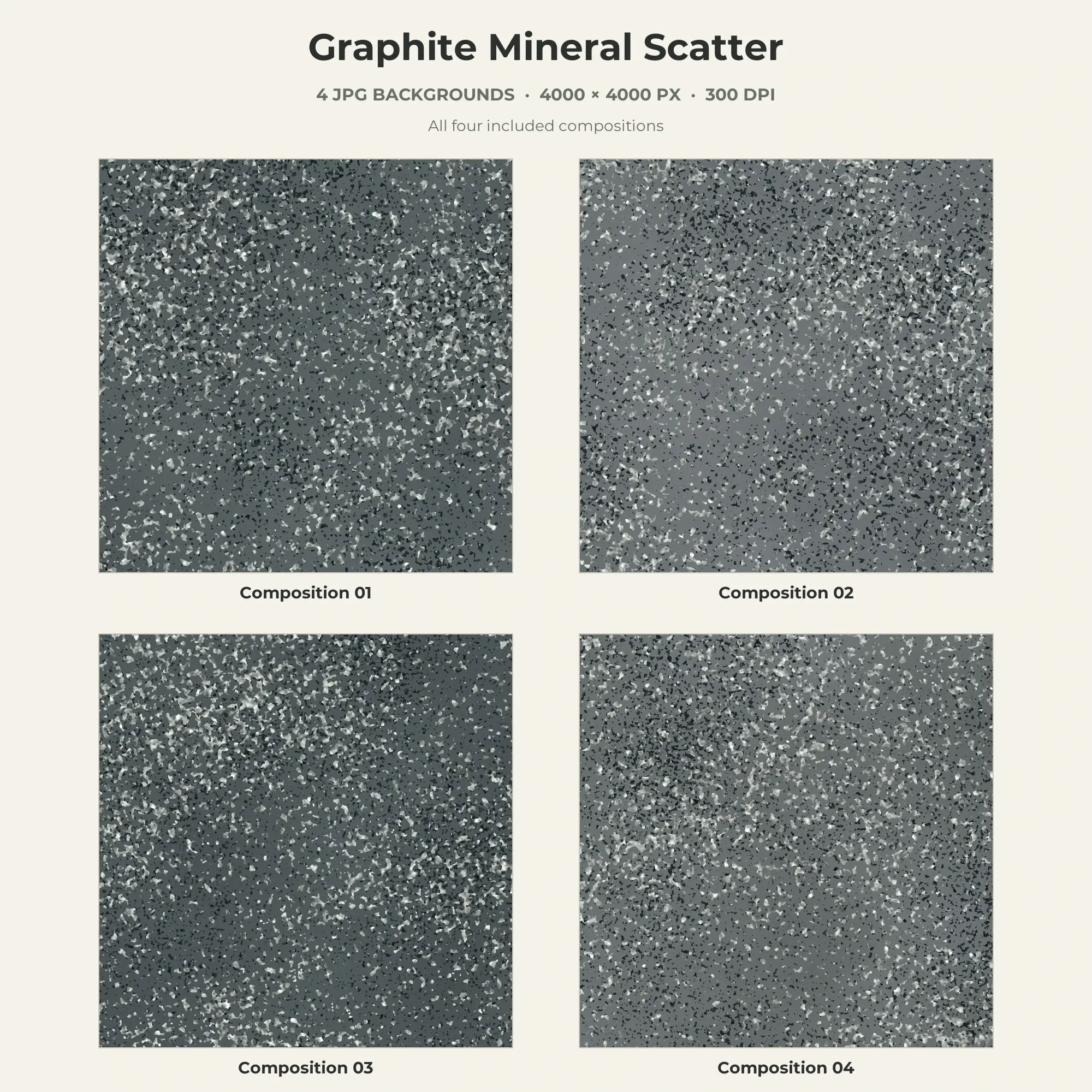 Graphite Mineral Scatter Texture Pack - 4 JPG preview