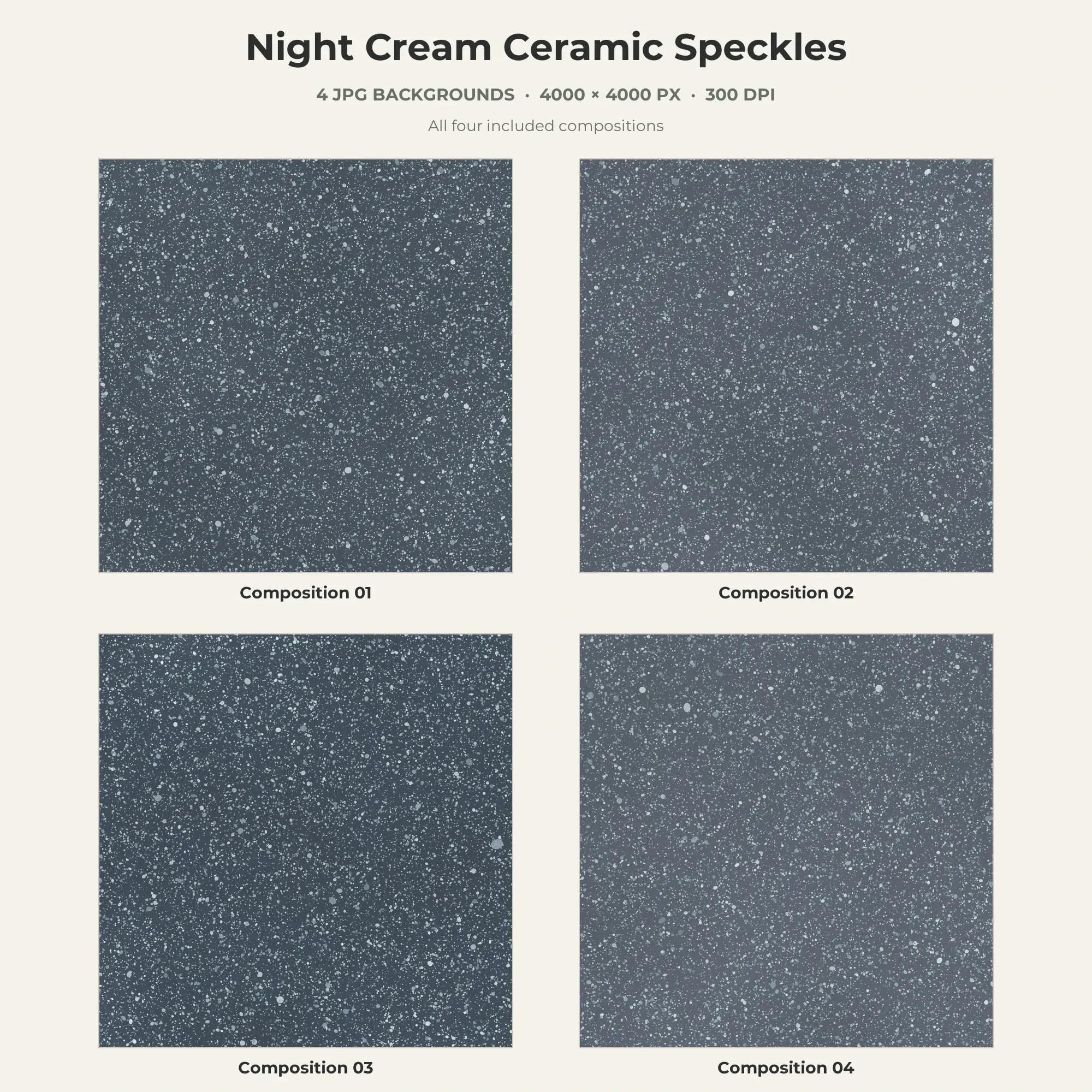 Night Cream Ceramic Speckles Texture Pack - 4 JPG preview