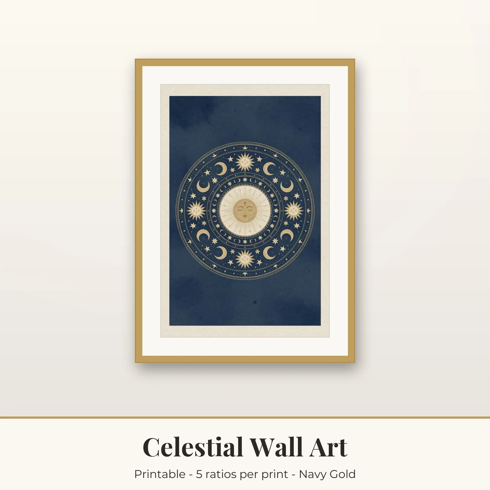 Celestial Mandala Wall Art Print | Celestial Digital Prints preview