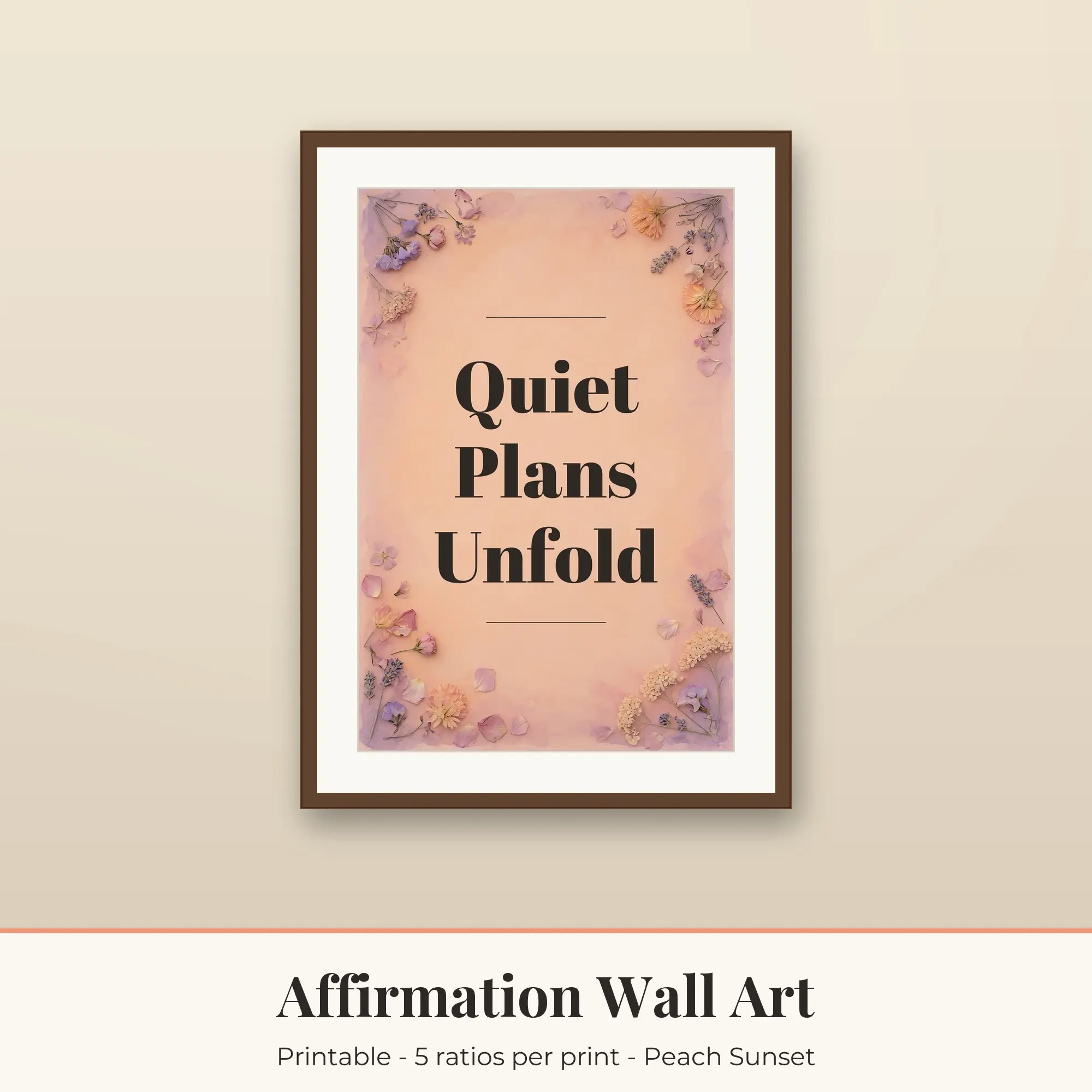Affirmation Printable Art Print: Quiet Plans Unfold, preview 1 of 2