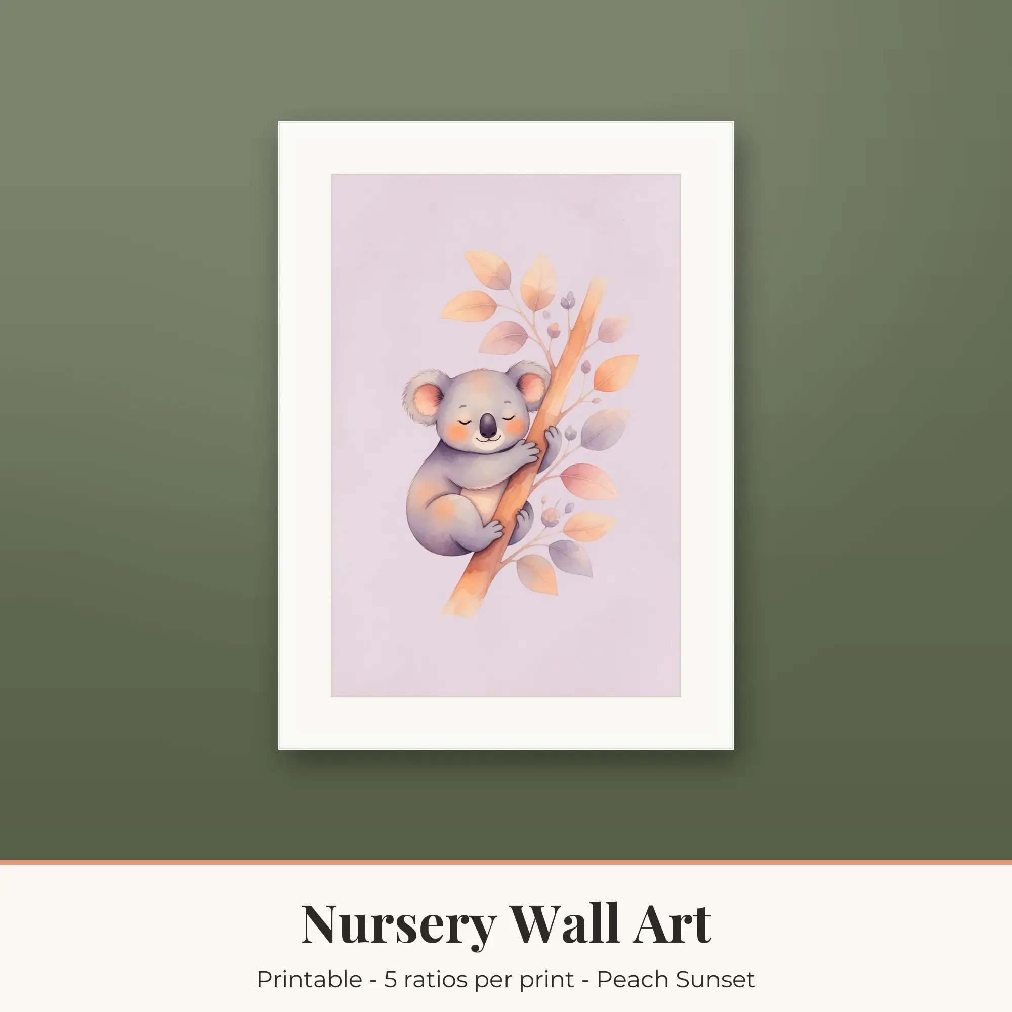 Nursery Printable Art Print: Koala preview