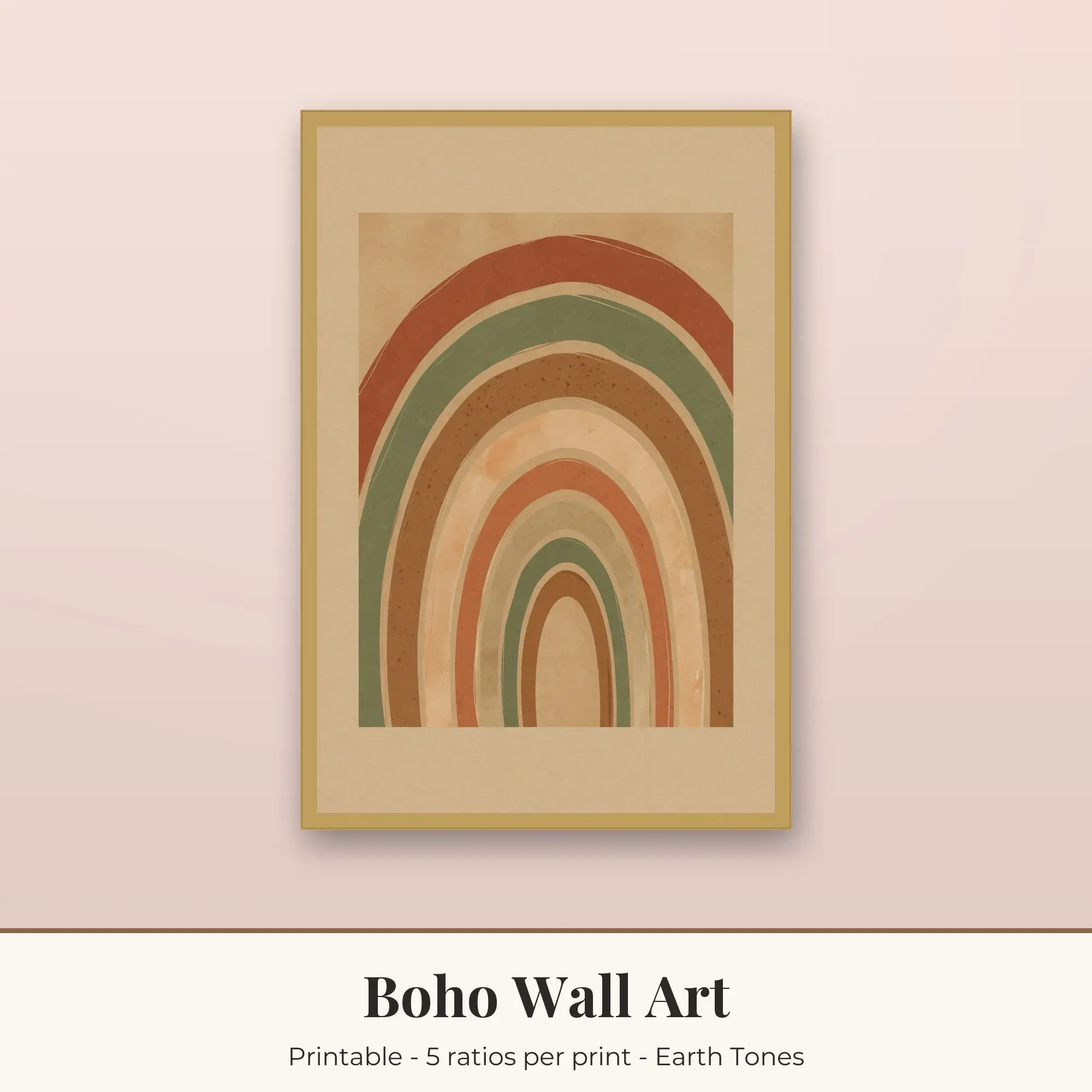 Boho Printable Art Print: Rainbow Arches preview