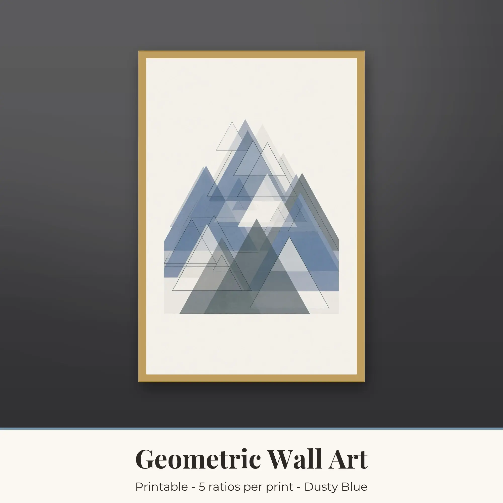 Geometric Printable Art Print: Triangles preview