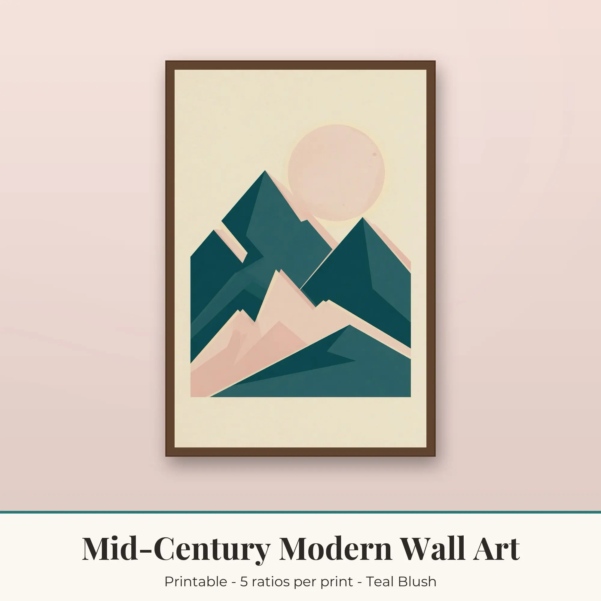 Mod Mountains Mid-Century Modern Prints Print, Printable Wall Art preview