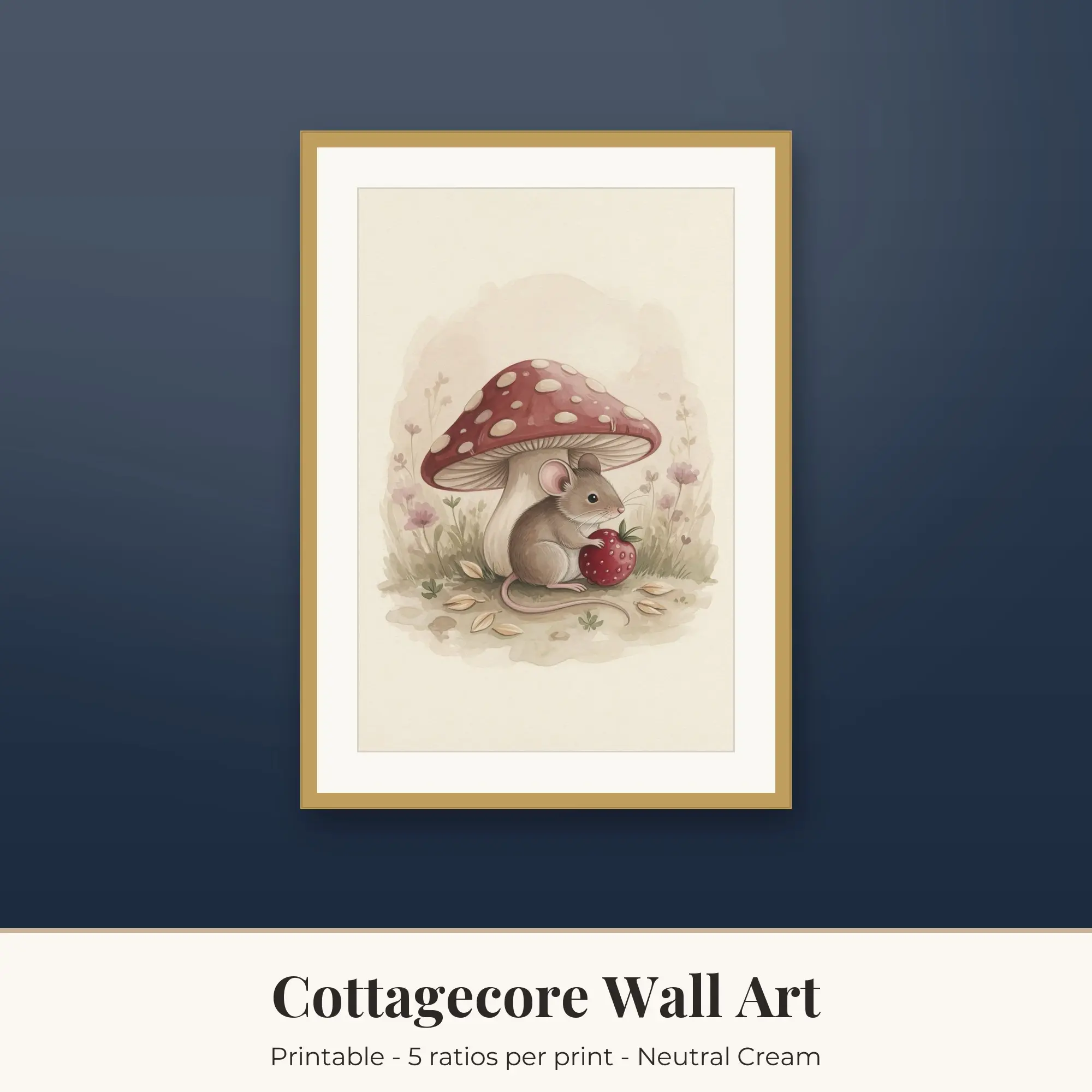 Field Mouse Cottagecore Prints Print, Printable Wall Art preview