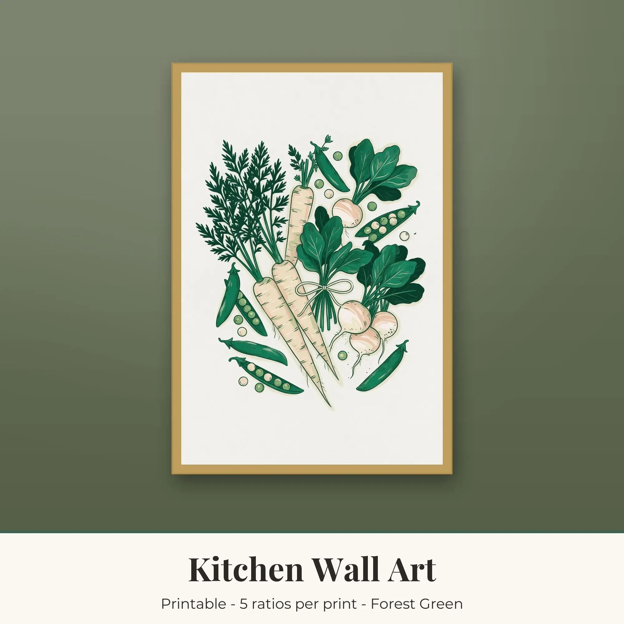Kitchen Printable Art Print: Vegetable Harvest preview