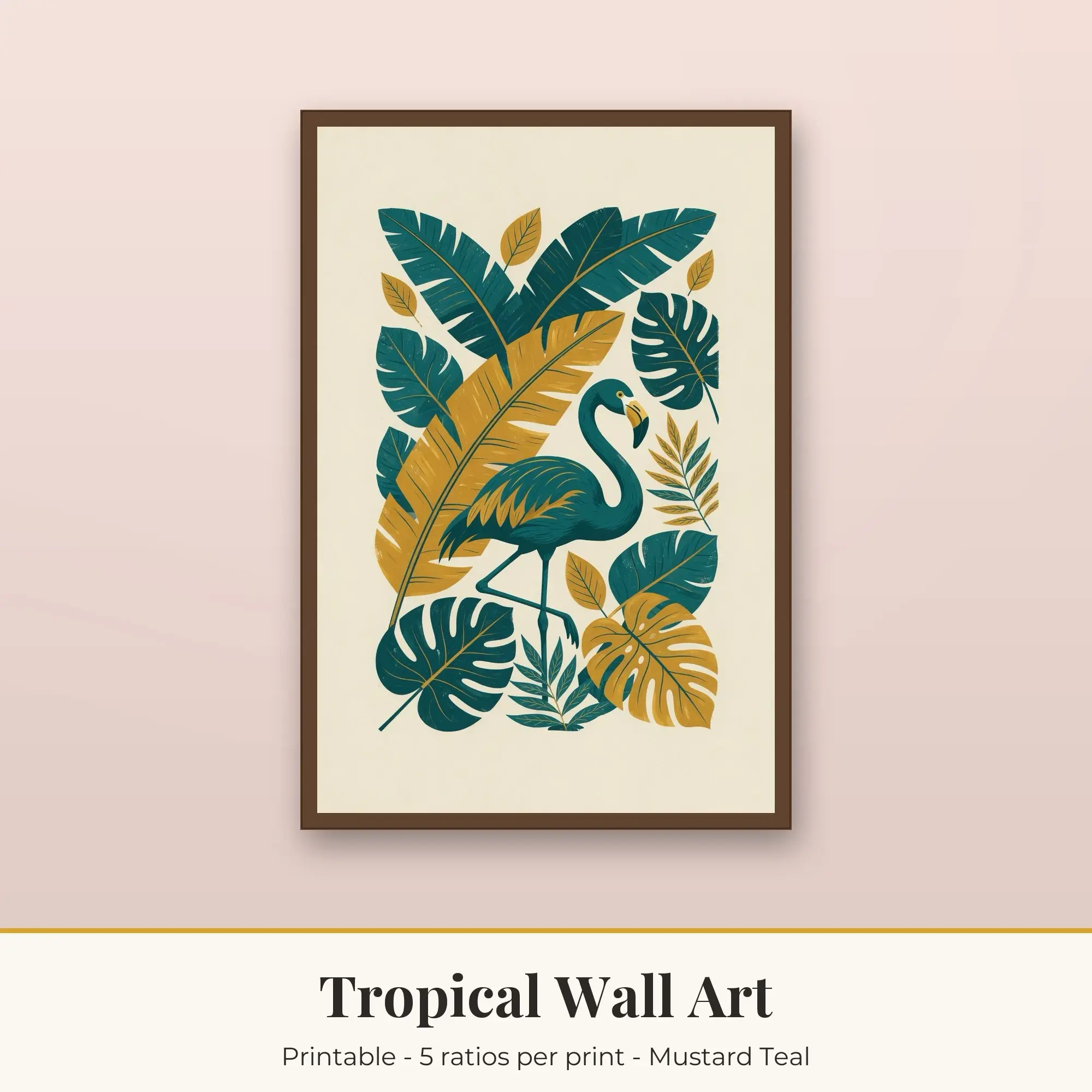 Flamingo Tropical Prints Print, Printable Wall Art preview