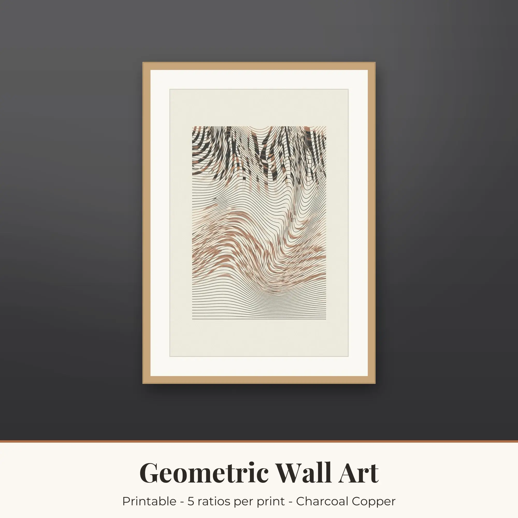 Op Waves Wall Art Print | Geometric Digital Prints preview