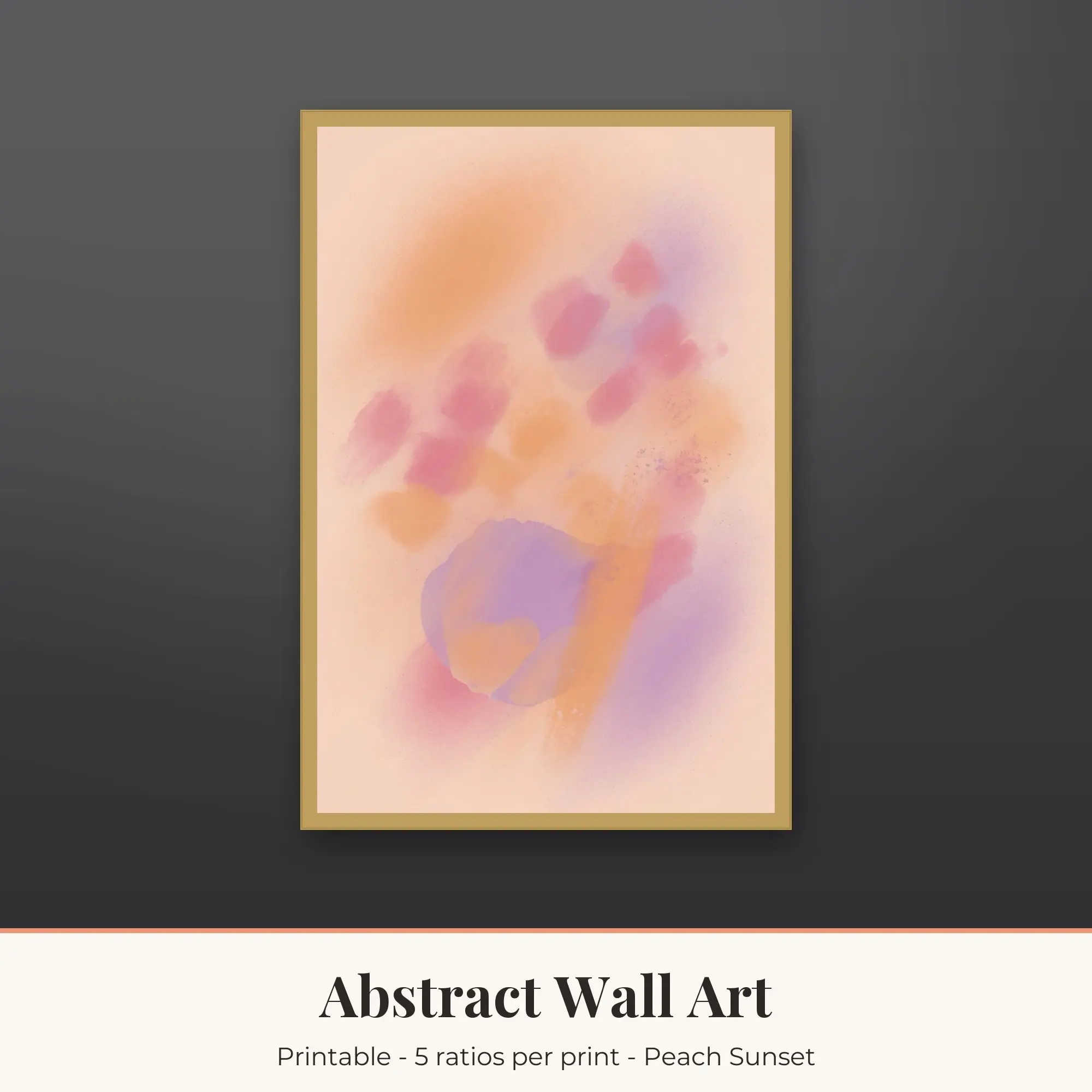 Soft Gradient Wall Art Print | Abstract Digital Prints preview