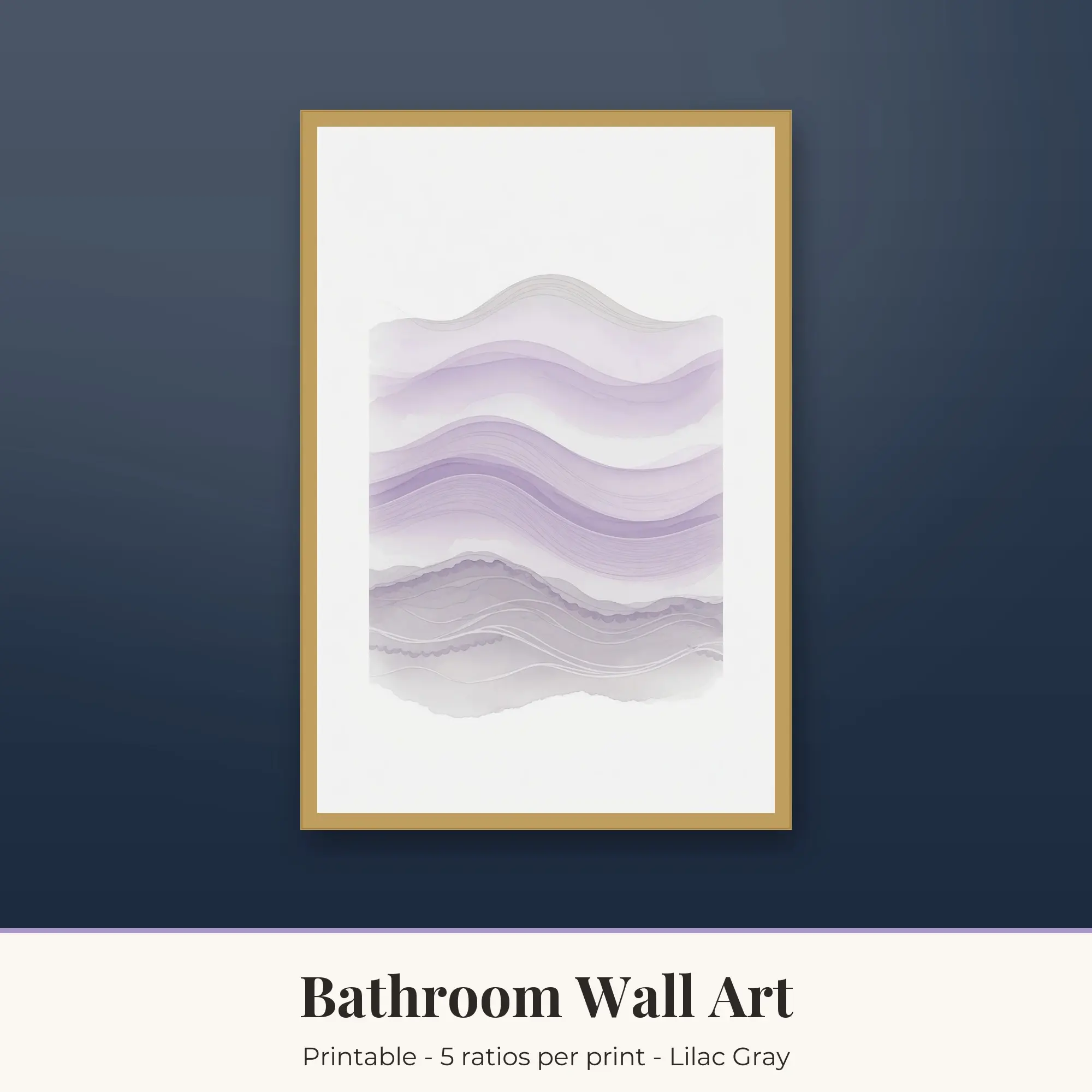 Bathroom Printable Art Print: Waves preview