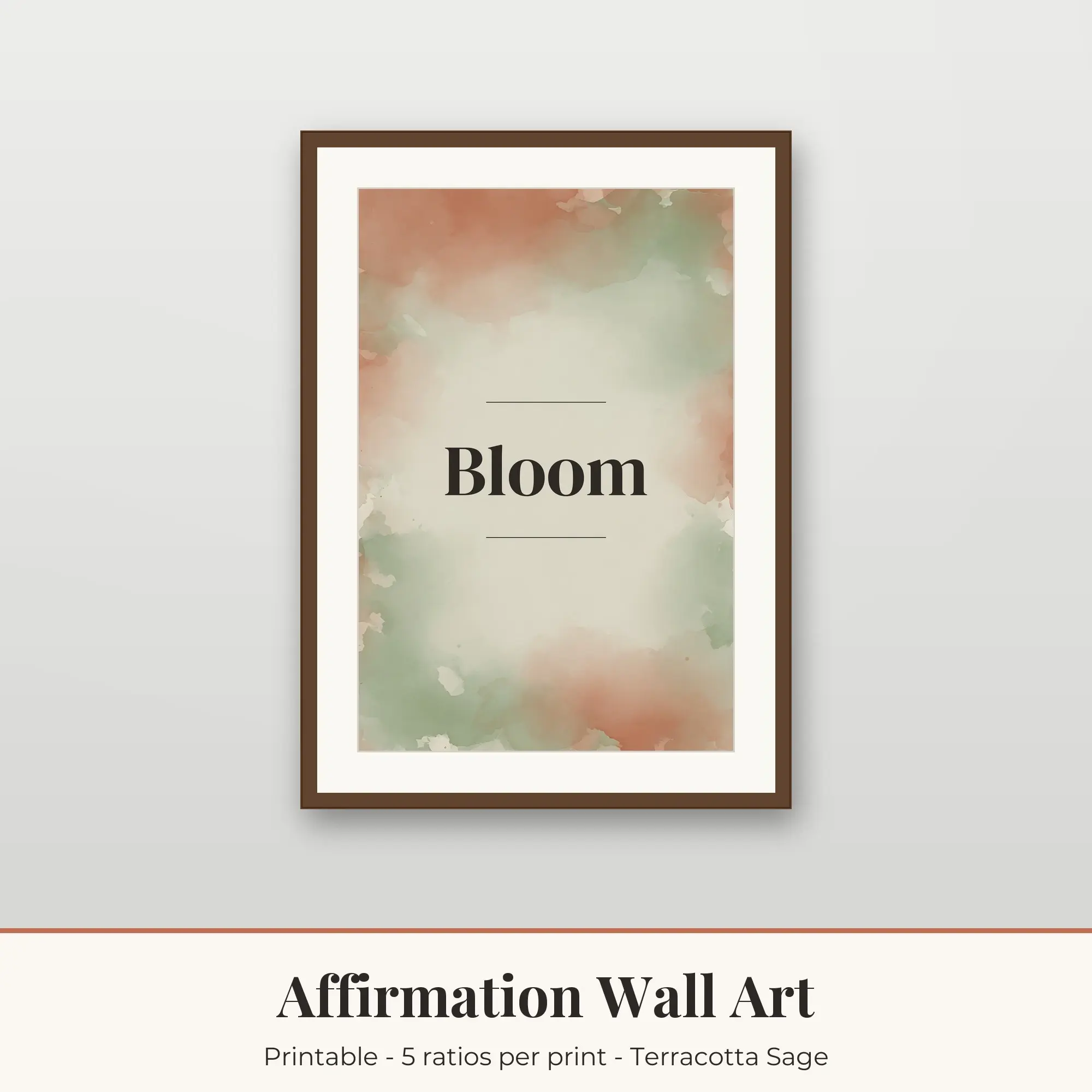 Bloom Affirmation Print - Terracotta Sage preview