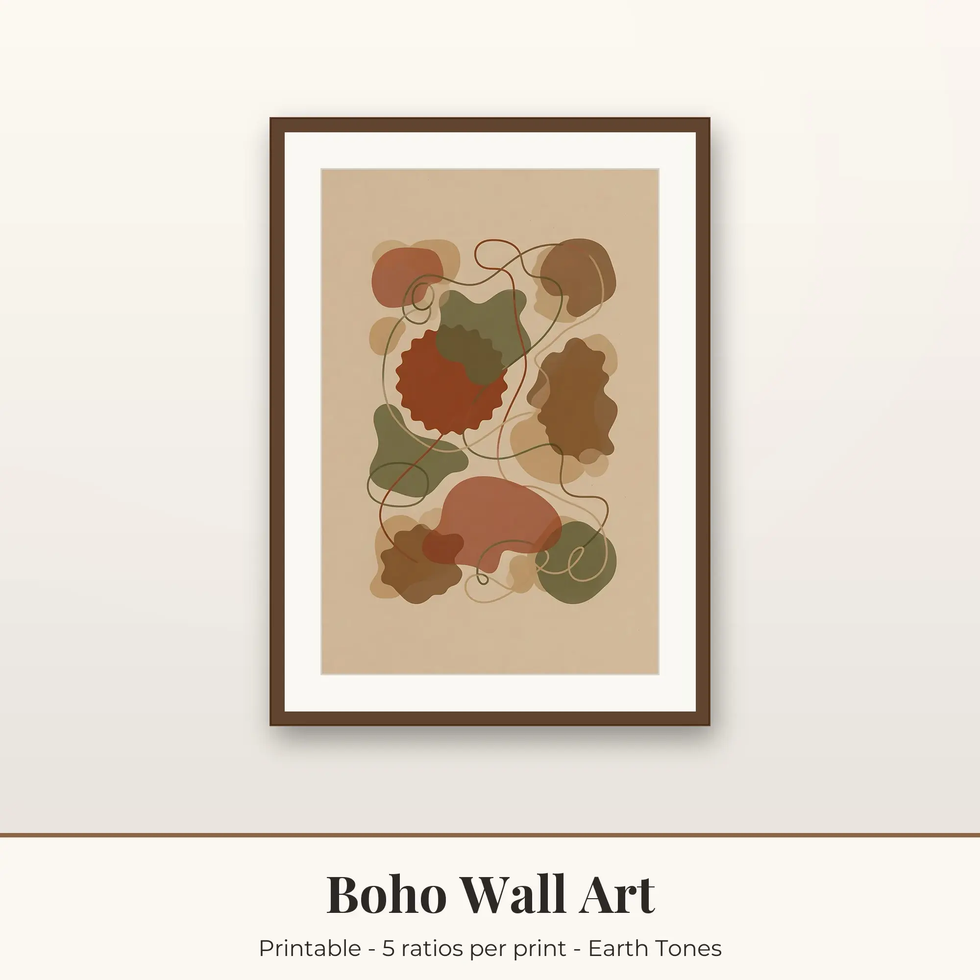 Organic Shapes Boho Print - Earth Tones preview