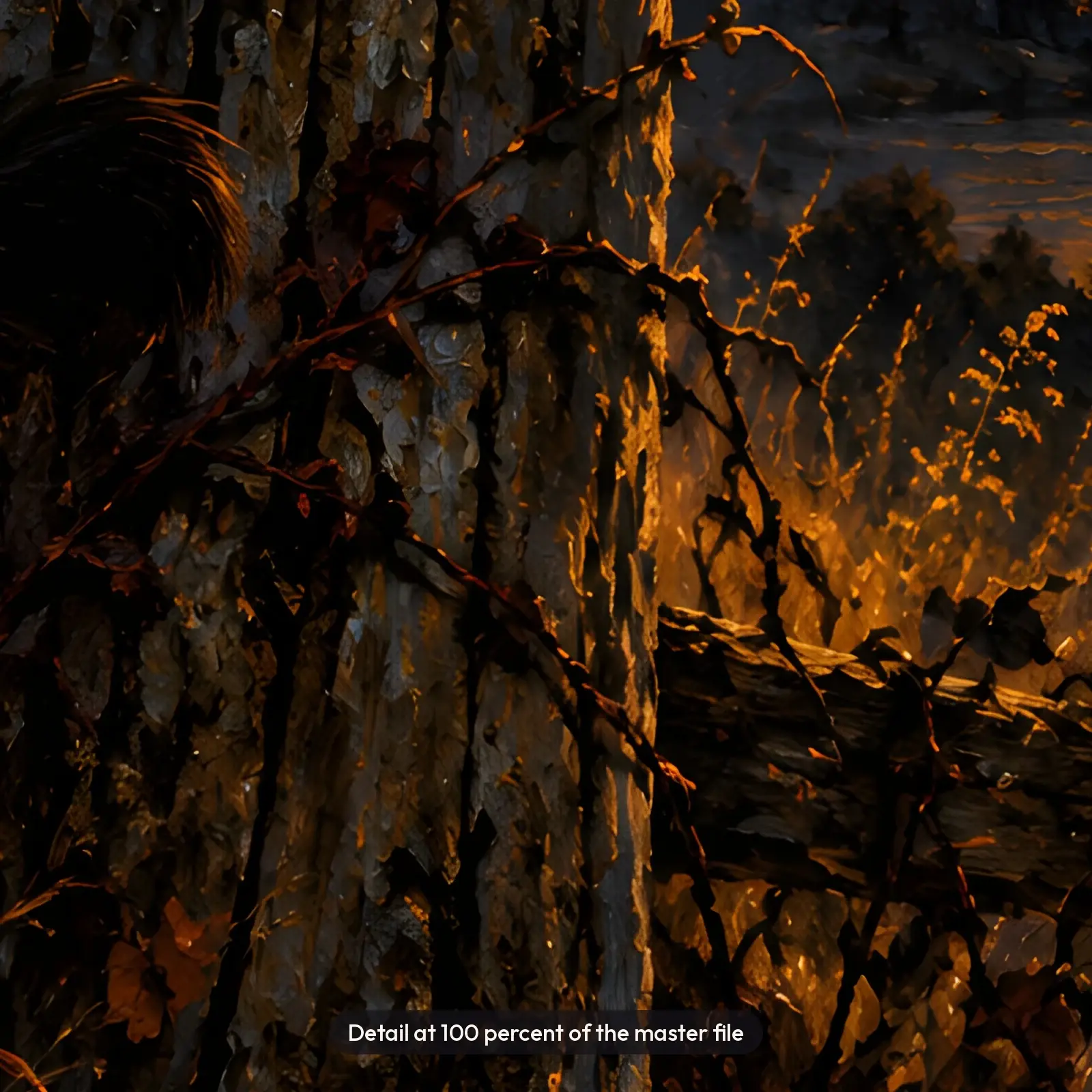 Black Cat on a Garden Fence Under the Harvest Moon Printable Halloween Art Print, preview 4 of 4