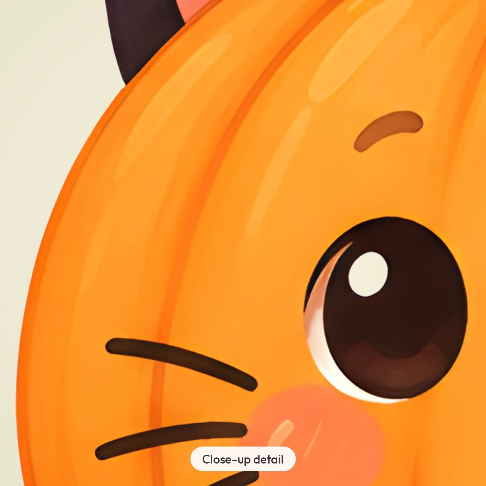 Kawaii Pumpkin Faces Clip Art – 16 Flat Cute Smiling Pumpkins, preview 3 of 4