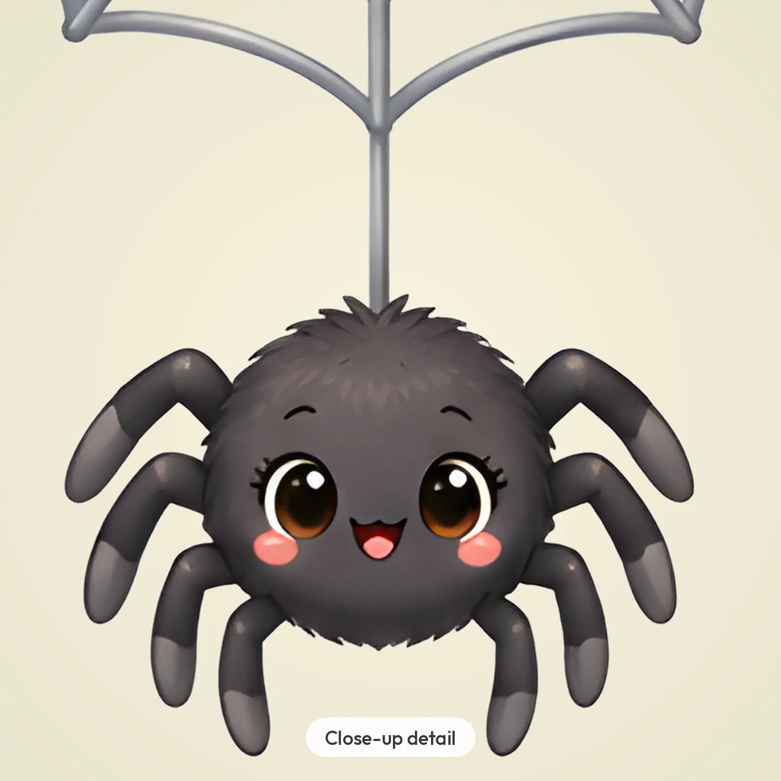 Cute Spiders and Webs Clip Art – 10 Flat Friendly Spider PNGs, preview 3 of 4