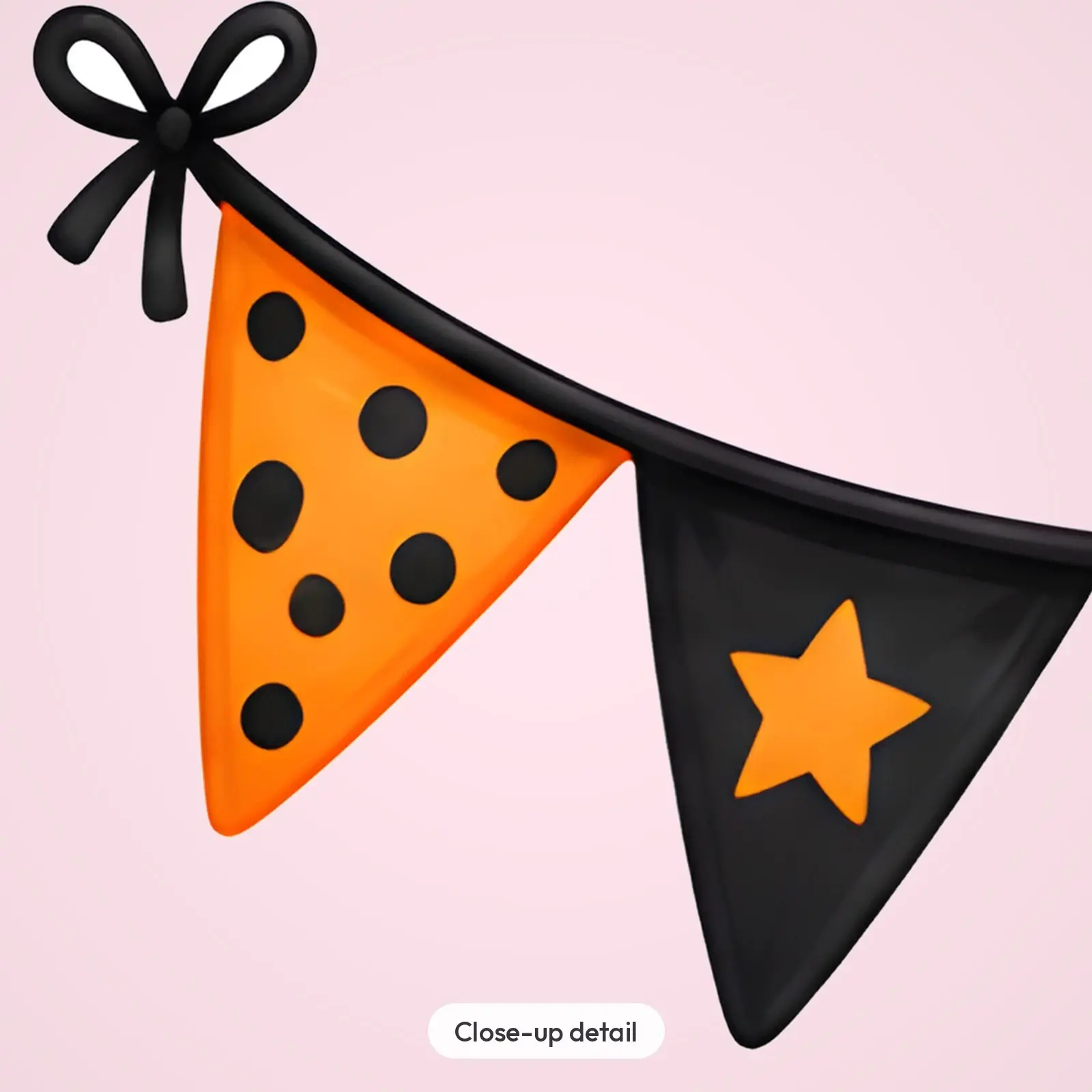 Halloween Party Bunting and Balloons Clip Art – 12 Flat Cute Decor PNGs, preview 3 of 4