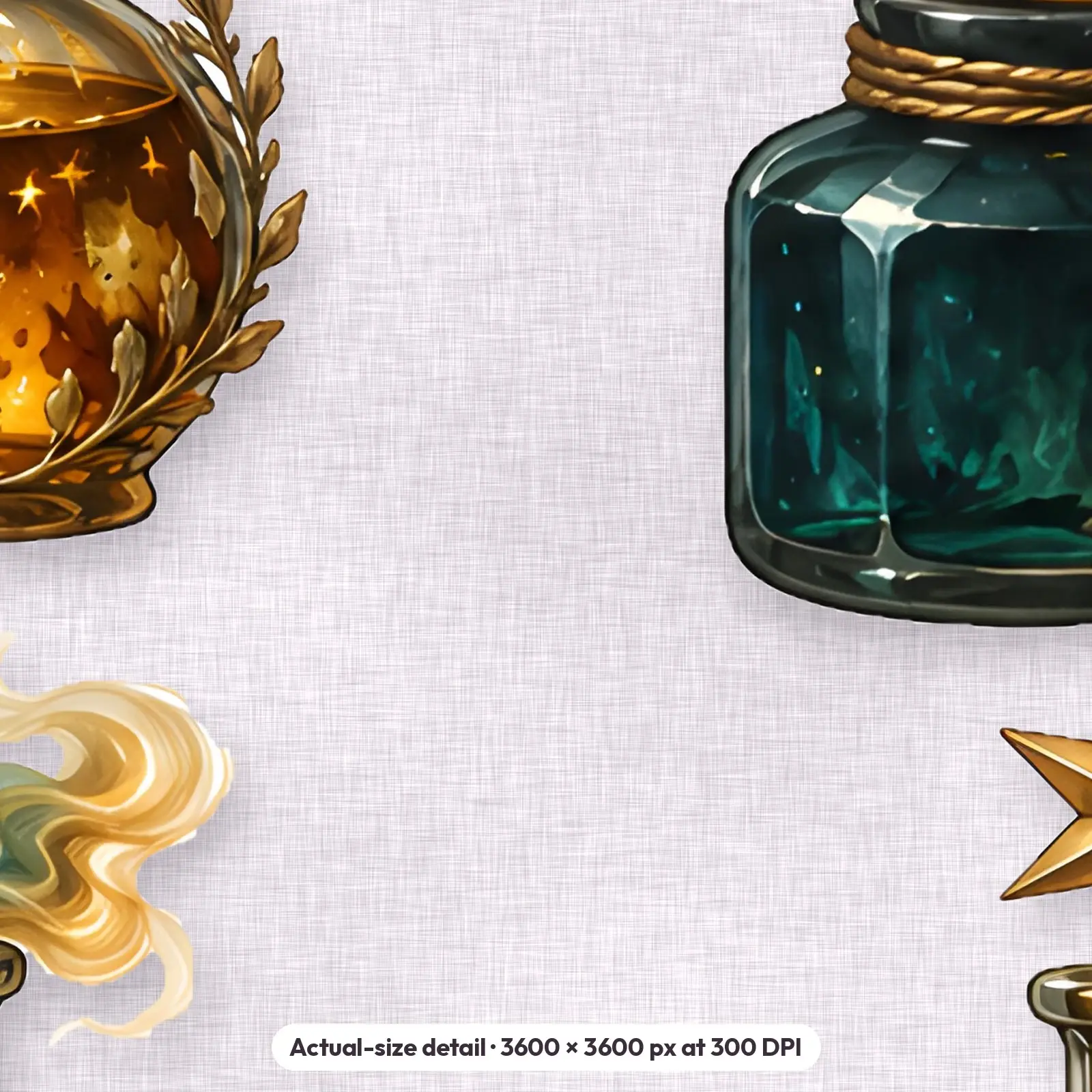 Apothecary Potion Bottles Digital Scrapbook Paper – 9 Seamless Backgrounds, 12x12 in, preview 4 of 4