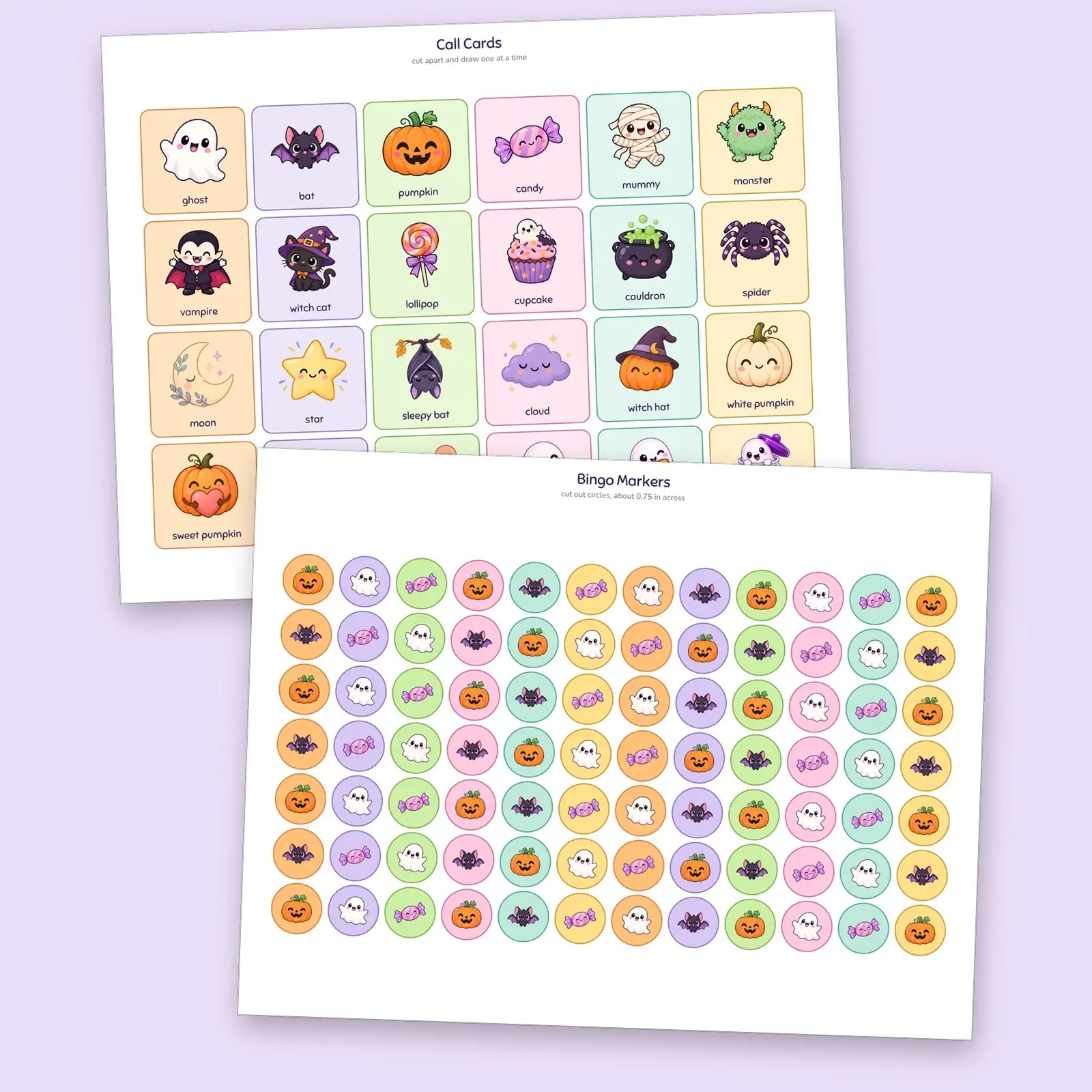Spooky Picture Bingo for Kids, 18 Unique Halloween Cards with Caller Sheet and Markers, preview 3 of 4