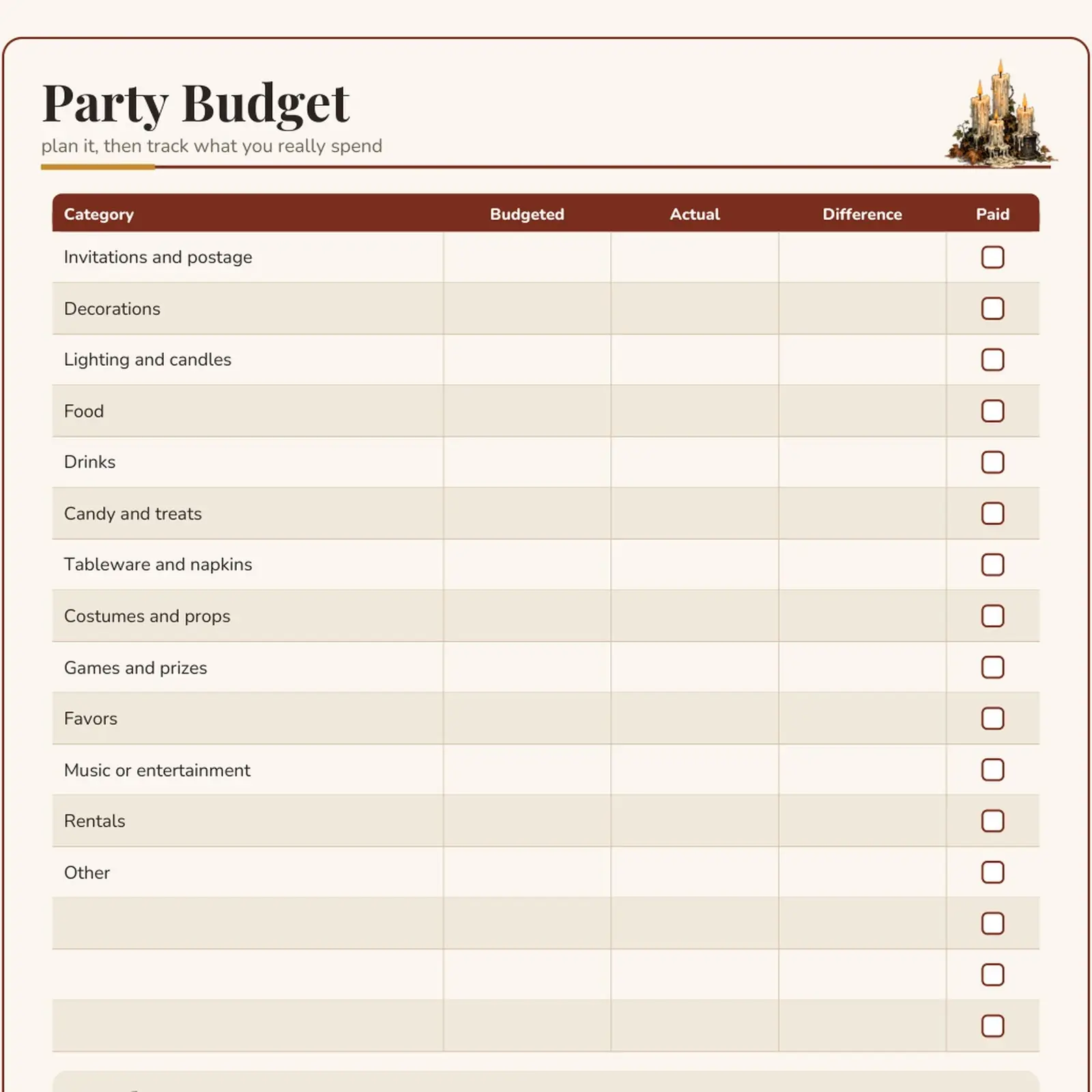 Haunted Harvest Halloween Party Mini Planner - Fillable Checklist, Guest List and Budget, 8 Pages, preview 3 of 4