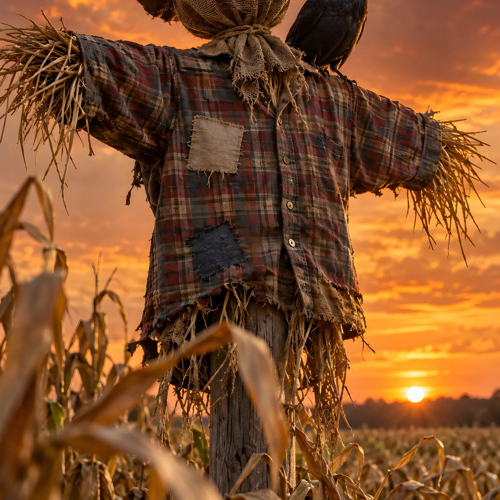 Crows and Cornfield at Dusk Stock Images - 4 Digitally Created High-Res JPG Photos preview