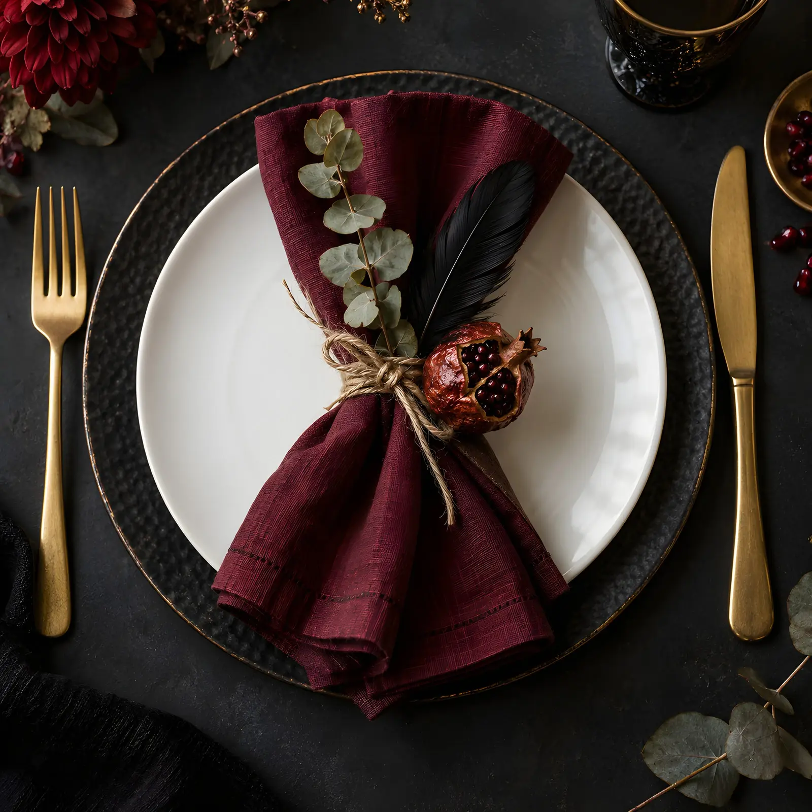 Midnight Dinner Tablescape Stock Images - 4 Digitally Created High-Res JPG Photos preview