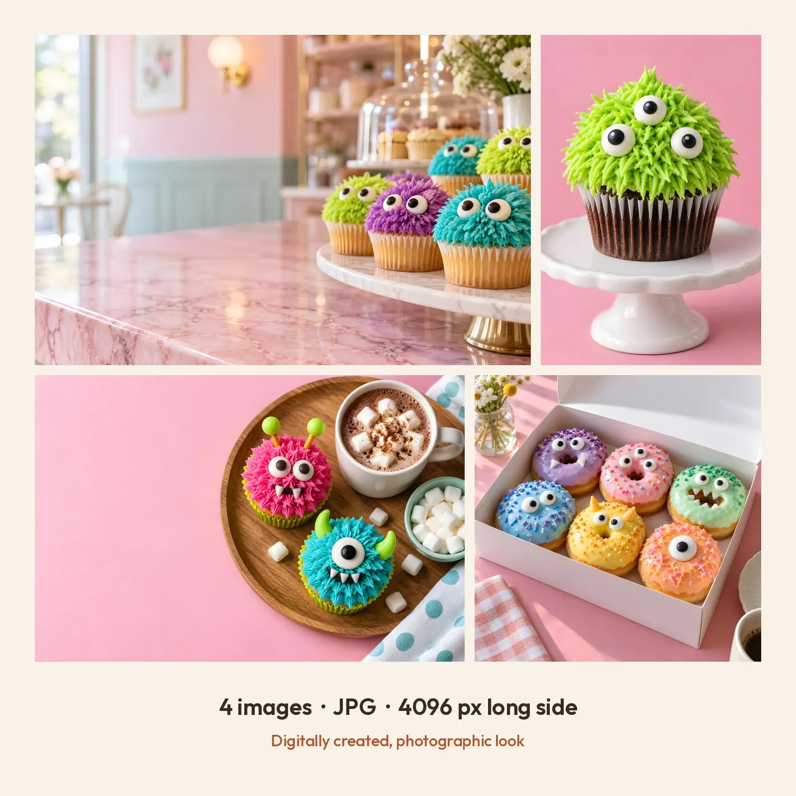 Monster Cupcake Cafe Counter Stock Images - 4 Digital High-Res JPG Photos, preview 2 of 3