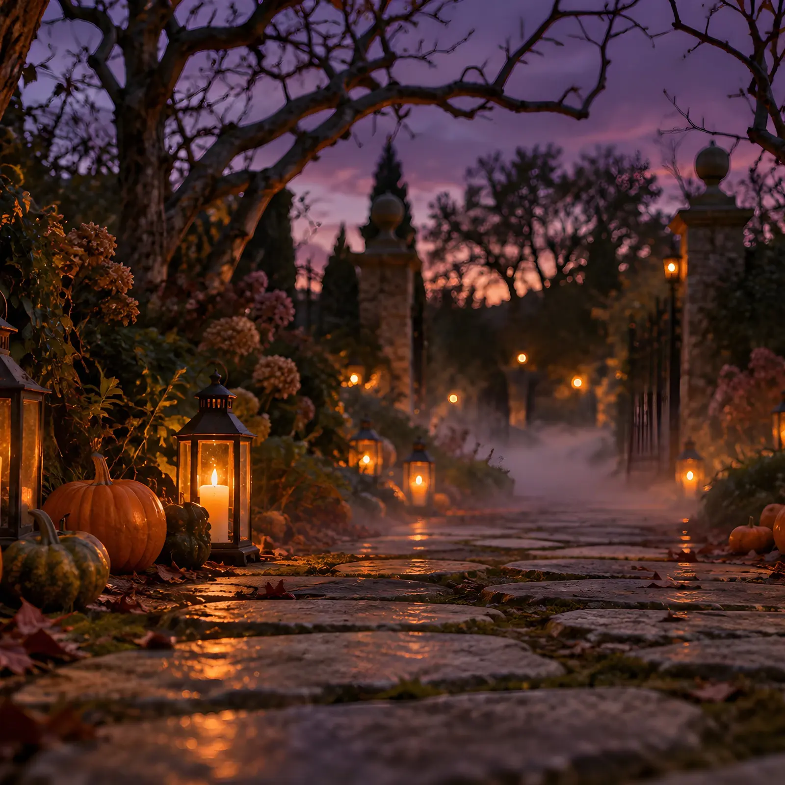 Witch Garden Porch at Dusk Stock Images - 6 Digitally Created High-Res JPG Photos preview