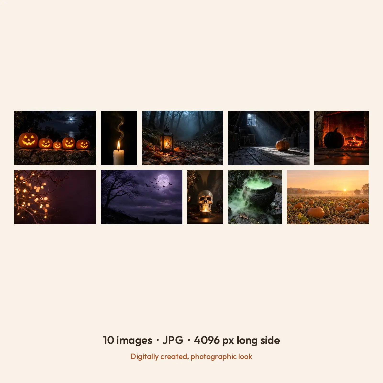 Moody Halloween Lighting Studies Stock Images - 10 Digitally Created High-Res JPG Photos, preview 2 of 3