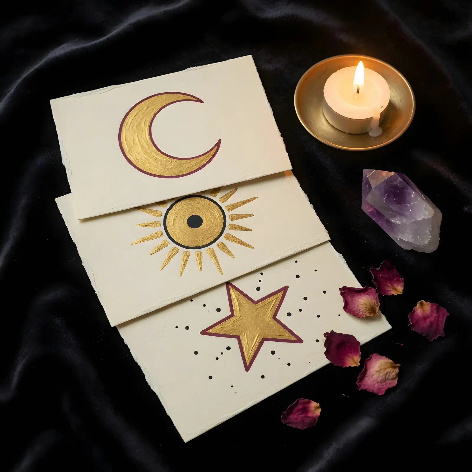 Candlelit Witch Altar Moody Lighting Stock Images - 8 Digital High-Res JPG + WebP Photos preview