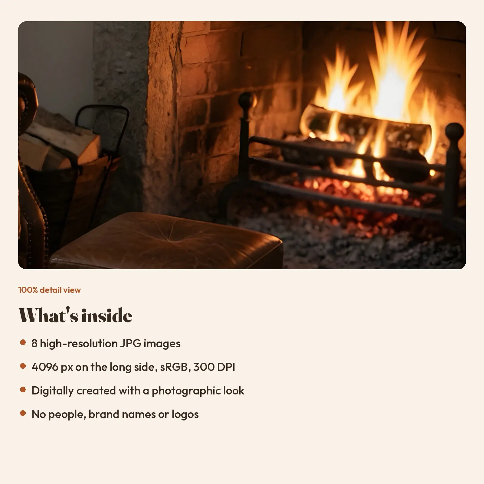 Firelit Fall Mantel and Hearth Stock Images - 8 Digitally Created High-Res JPG Photos, preview 3 of 3