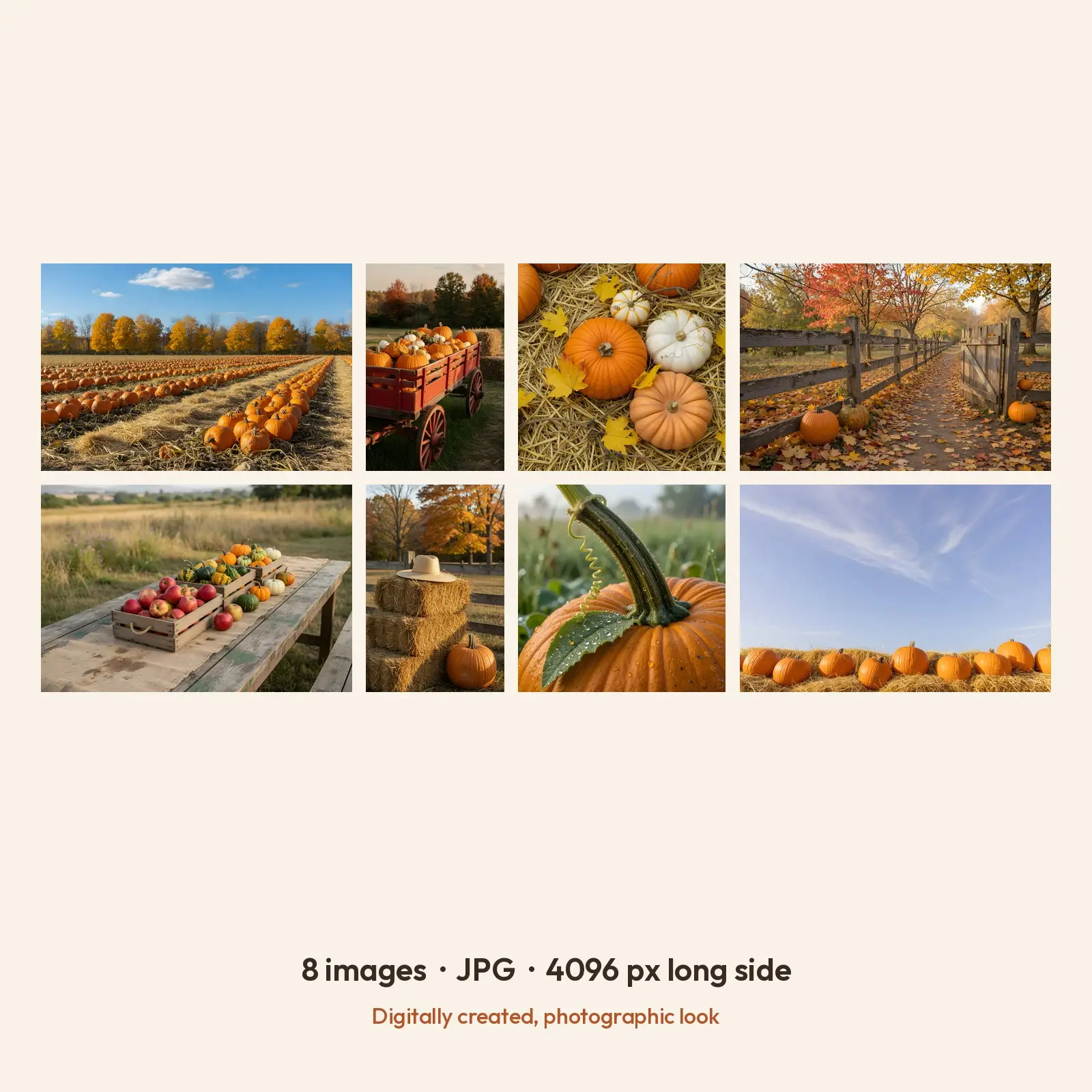 Pumpkin Patch Field Trip Day Stock Images - 8 Digitally Created High-Res JPG Photos, preview 2 of 3