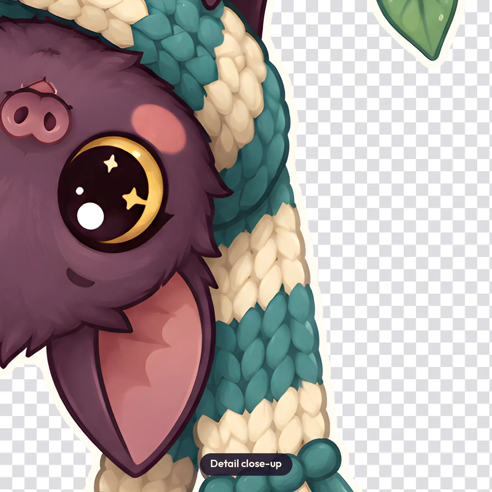 Cute Bat in a Striped Scarf Shirt Design – Just Hanging Around Kawaii PNG, preview 3 of 4
