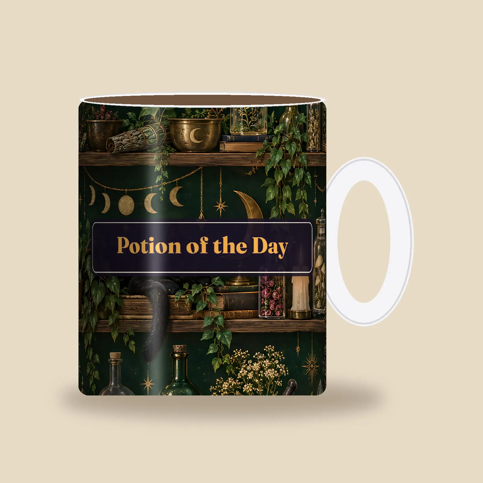 Potion of the Day Apothecary Shelf Mug Wrap PNG – Witchy 11 oz and 15 oz Sublimation preview