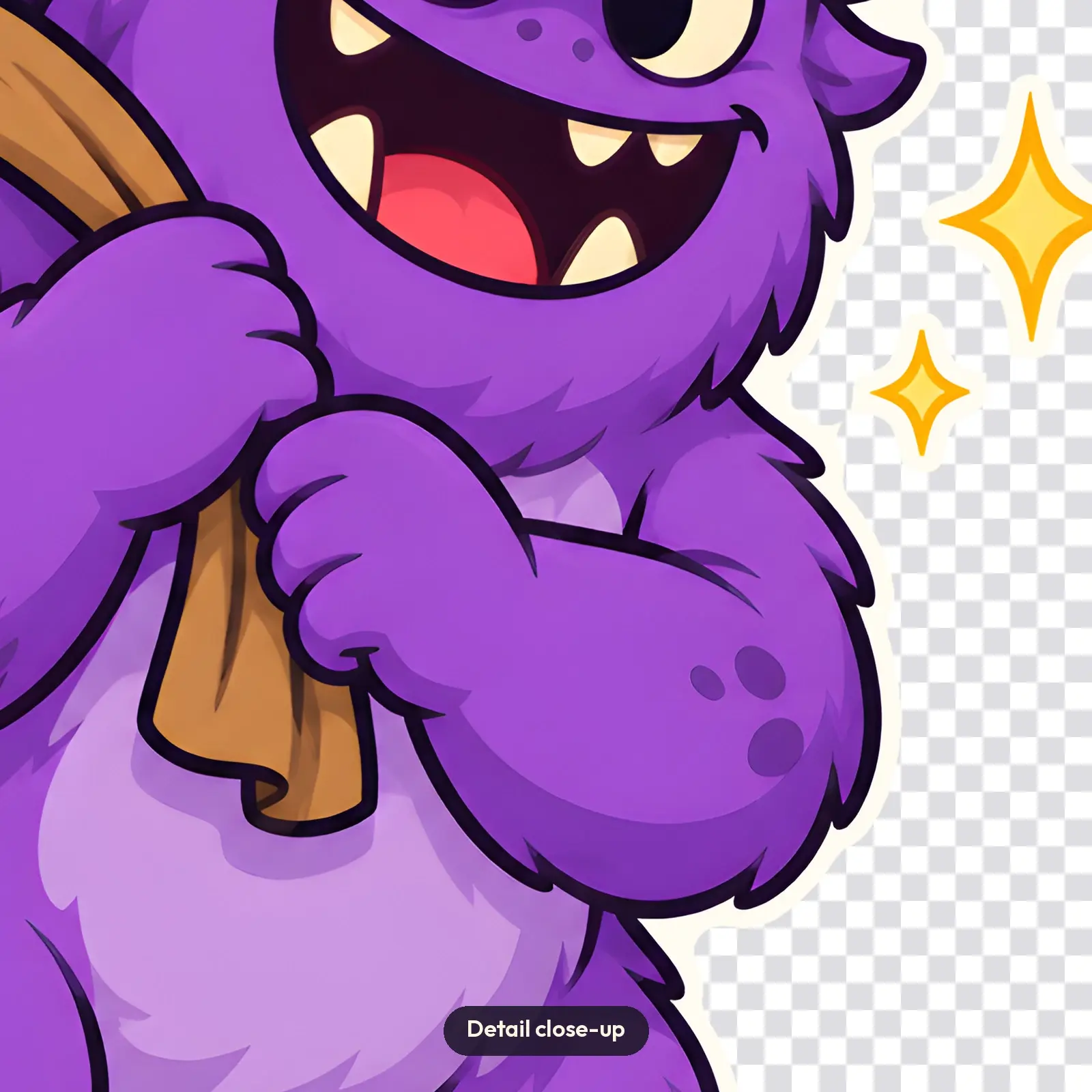 Treat Yourself Friendly Monster Candy Bag Tote Design – Transparent 4000x4000 PNG, preview 3 of 3