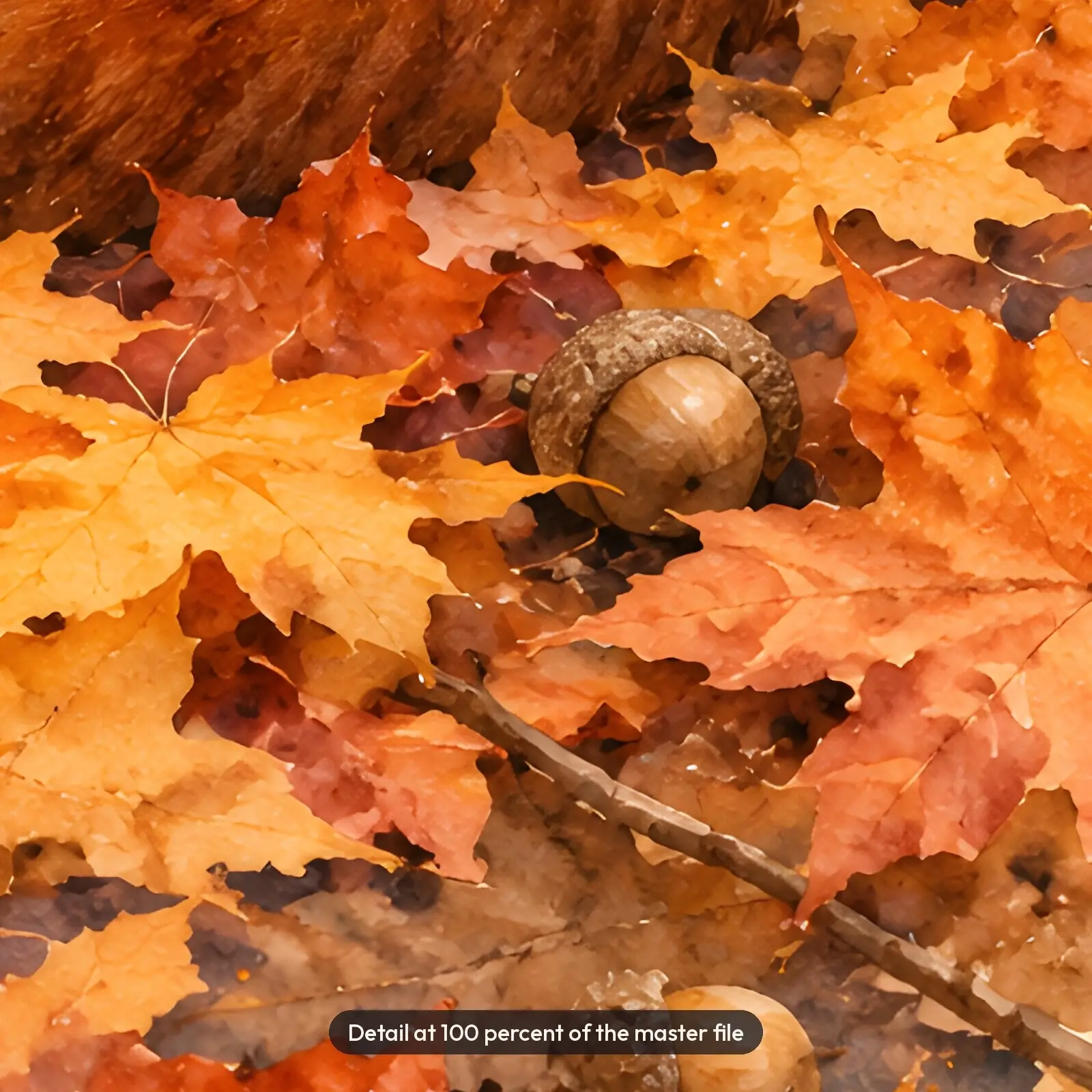 Red Fox Resting in Autumn Leaves Printable Wall Art, Woodland Watercolor Print, preview 4 of 4