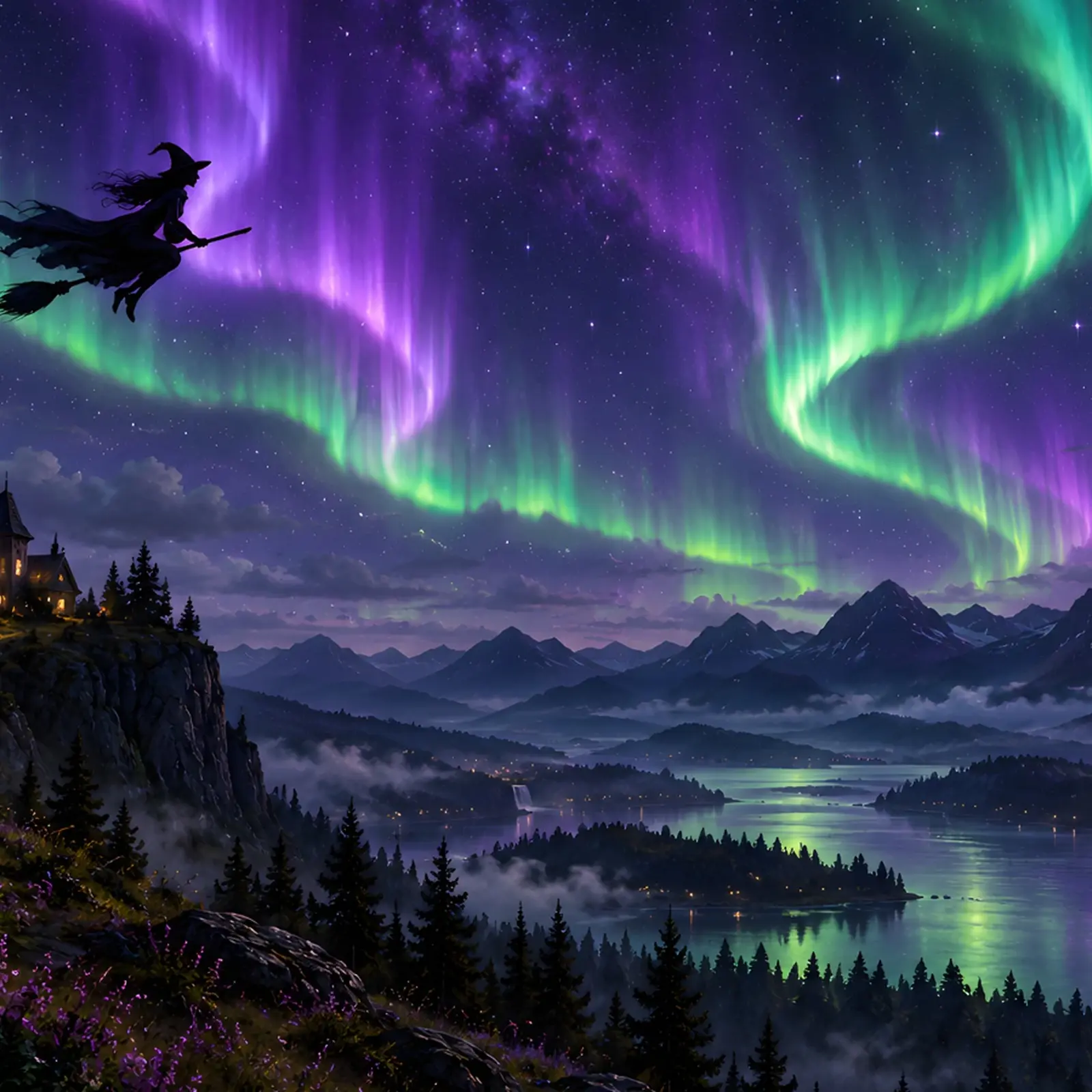 Aurora Over Witch Hill – 3 Designs, Phone Tablet Desktop 4K preview