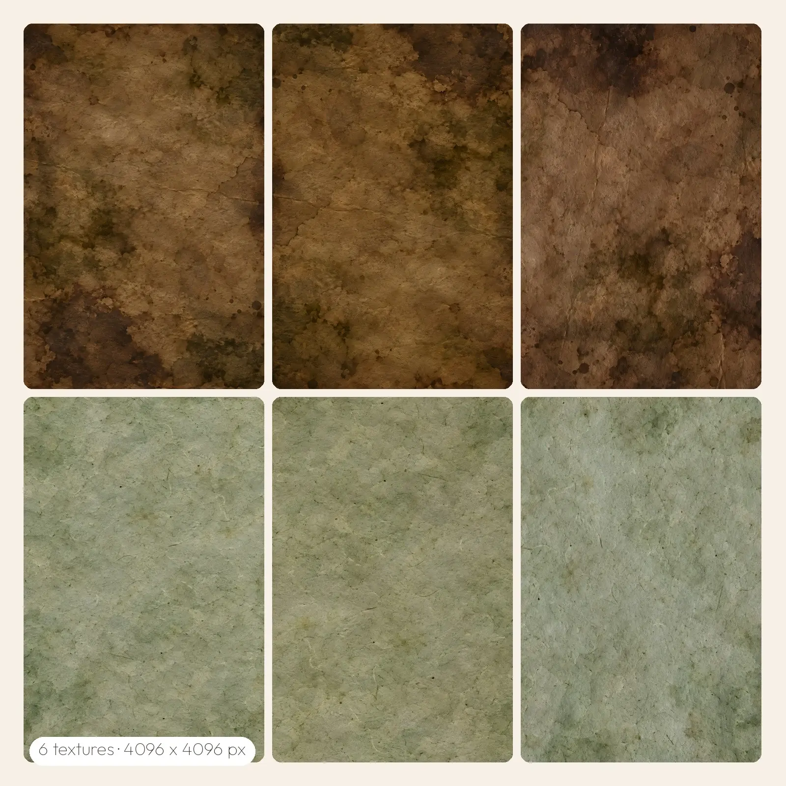 Witch's Grimoire Page Textures – 6 High-Res Paper Textures, JPG PNG preview