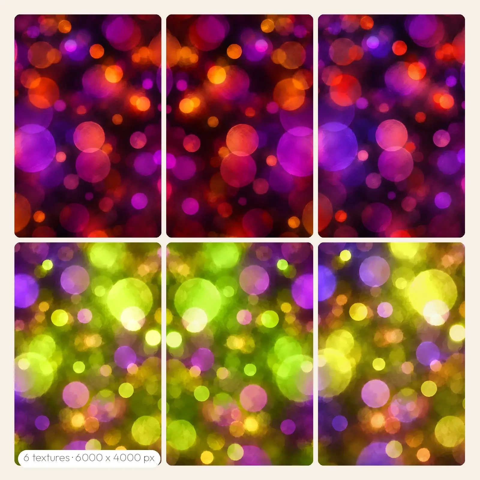 Spooky Purple Bokeh Glow Backgrounds – 6 High-Res Bokeh Backgrounds, JPG PNG preview
