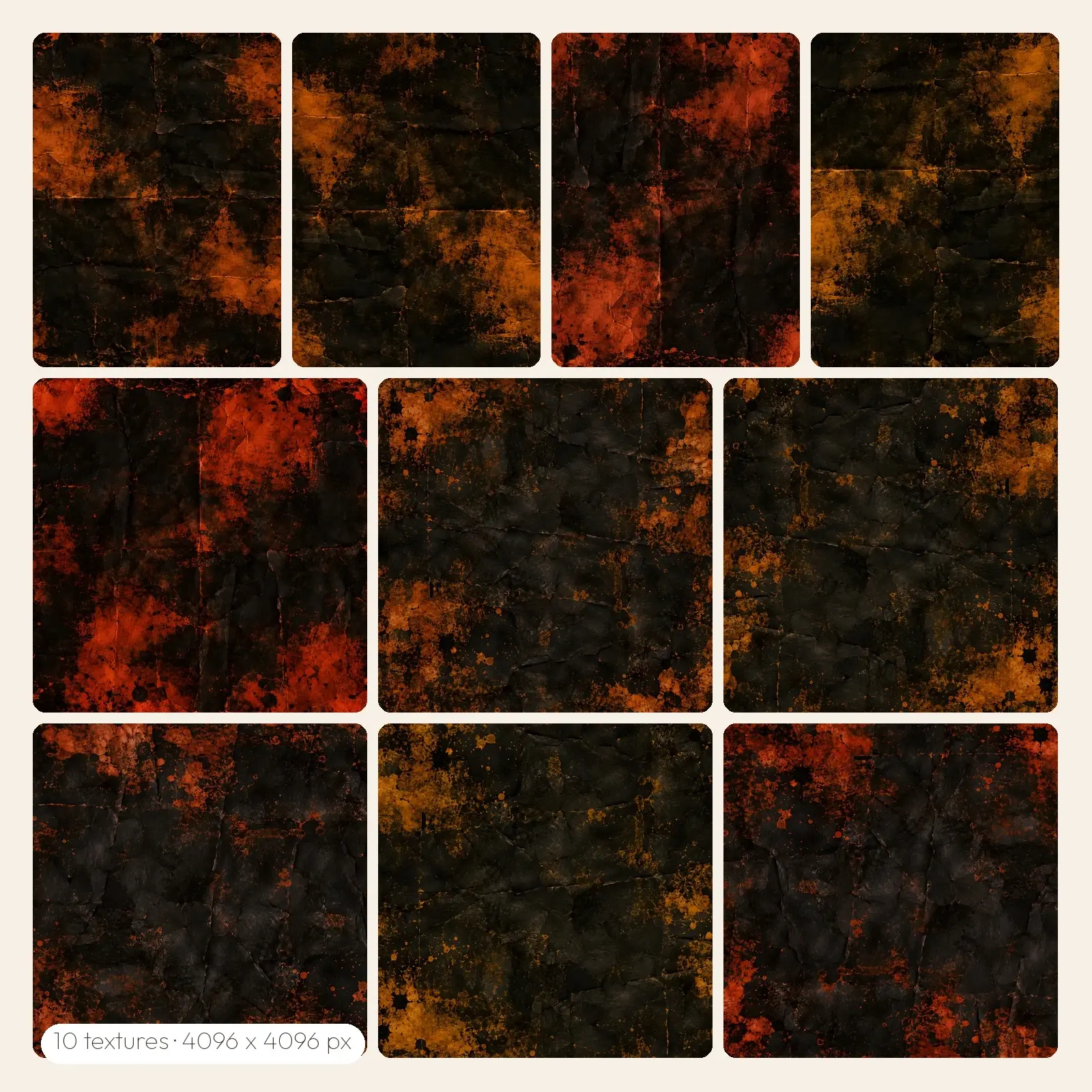Grunge Halloween Paper Textures – 10 High-Res Grunge Textures, JPG PNG TIFF preview