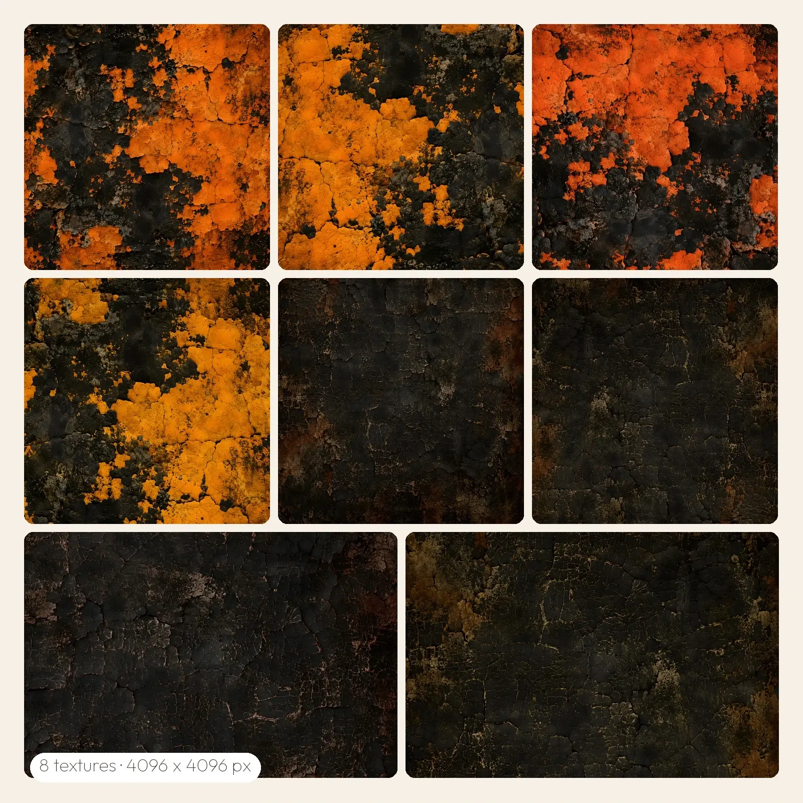 Crackle Paint Wall Textures – 8 High-Res Grunge Textures, JPG PNG preview